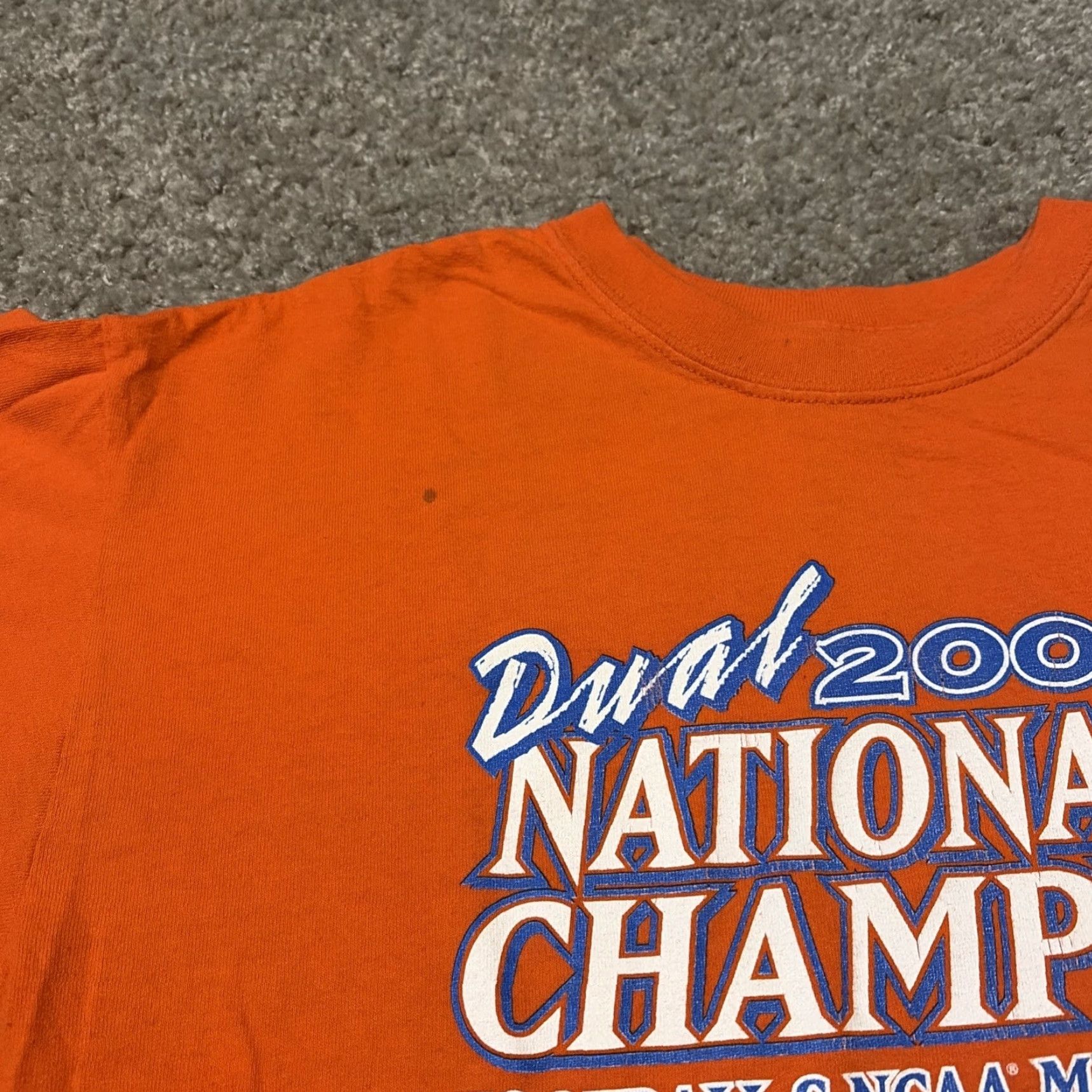 Gildan VINTAGE Florida Gators Football Basketball National Champions Orange T-Shirt L Mens Long Sleeve Orange 2006 Championship Gildan Reebok Size US L / EU 52-54 / 3 - 4 Thumbnail