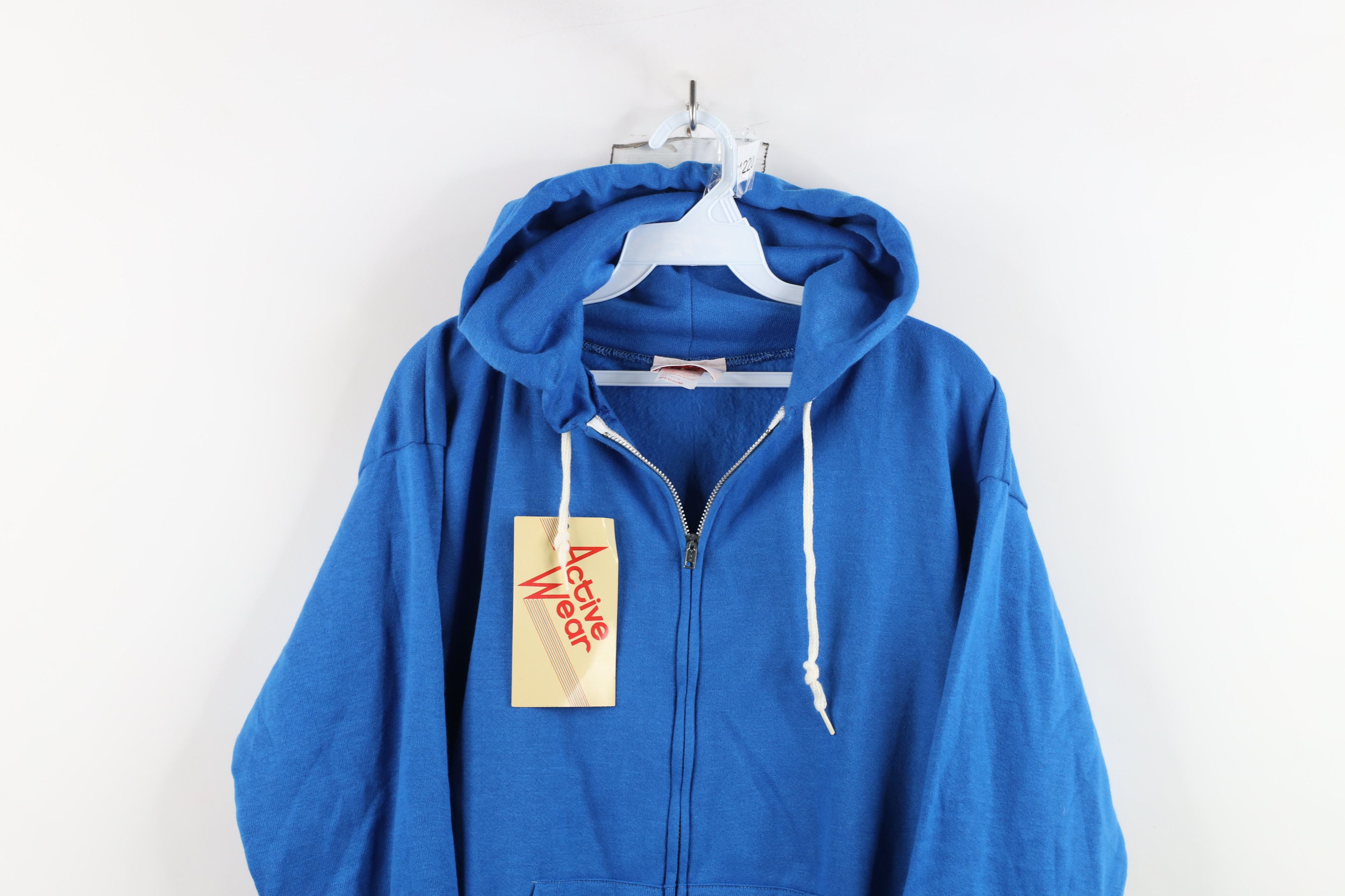 Vintage Deadstock Vintage 70s Streetwear Zip Hoodie Royal Blue USA Size US M / EU 48-50 / 2 - 2 Thumbnail