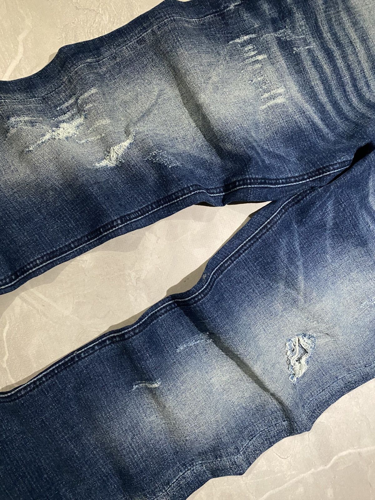 Japanese Brand Destroyed 90s Grunge Slim Fit Jeans Size US 30 / EU 46 - 4 Thumbnail