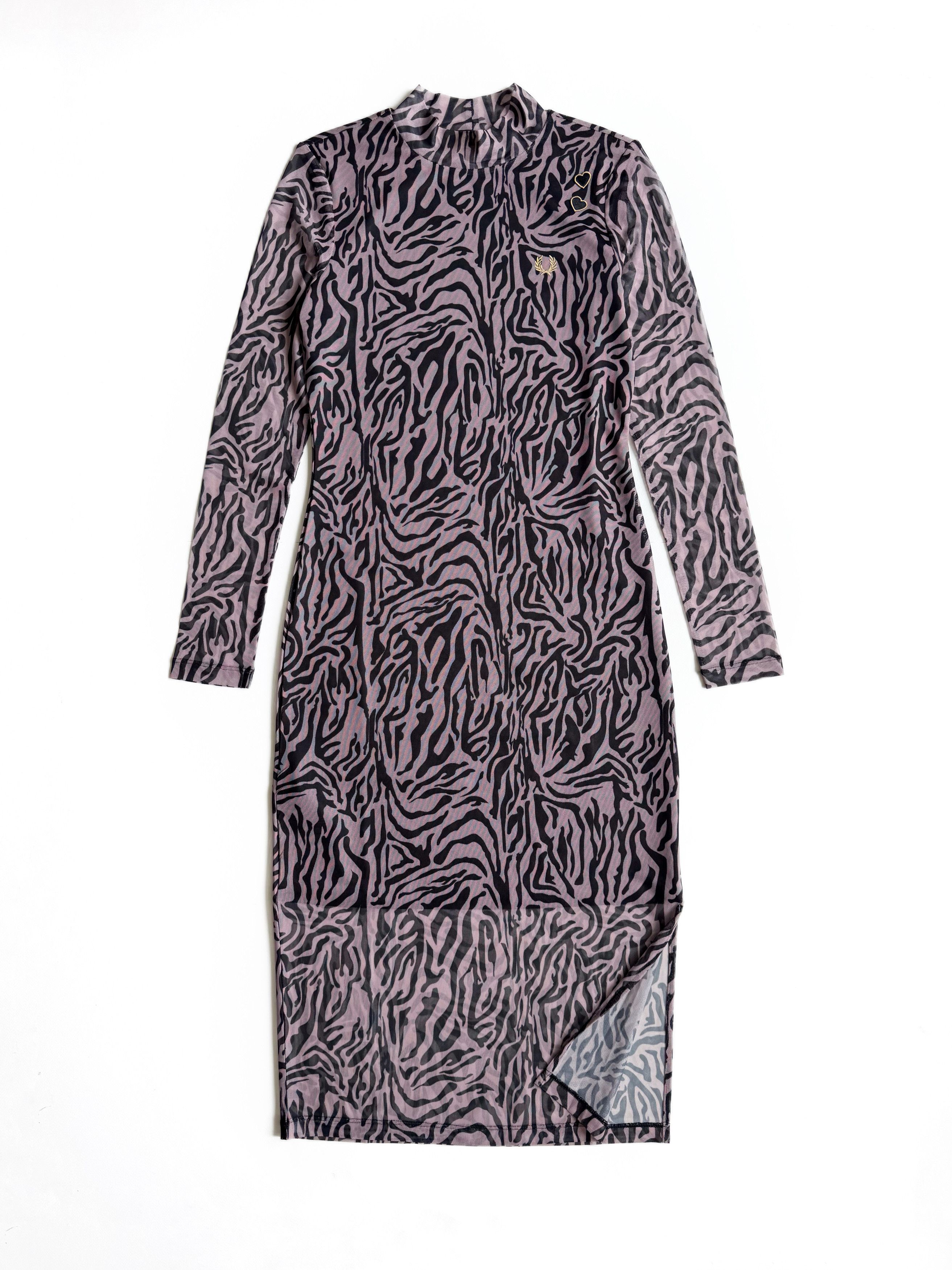 Fred Perry Fred Perry x Amy Winehouse Zebra Print Mesh Dress US4 Size S / US 4 / IT 40 - 1 Thumbnail