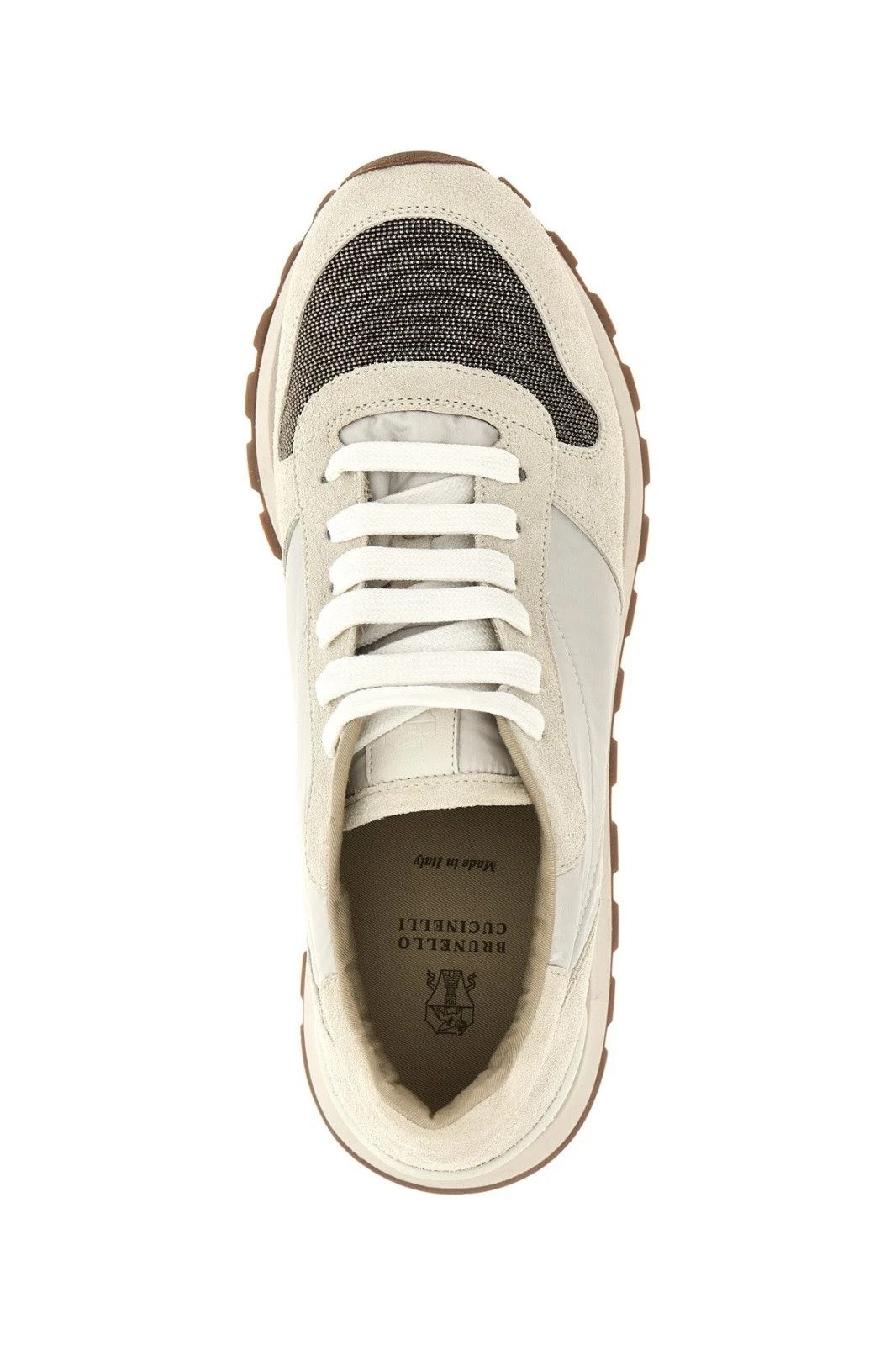 Brunello Cucinelli BRUNELLO CUCINELLI White Suede Sneakers New & Authentic Size US 9.5 / IT 39.5 - 4 Thumbnail