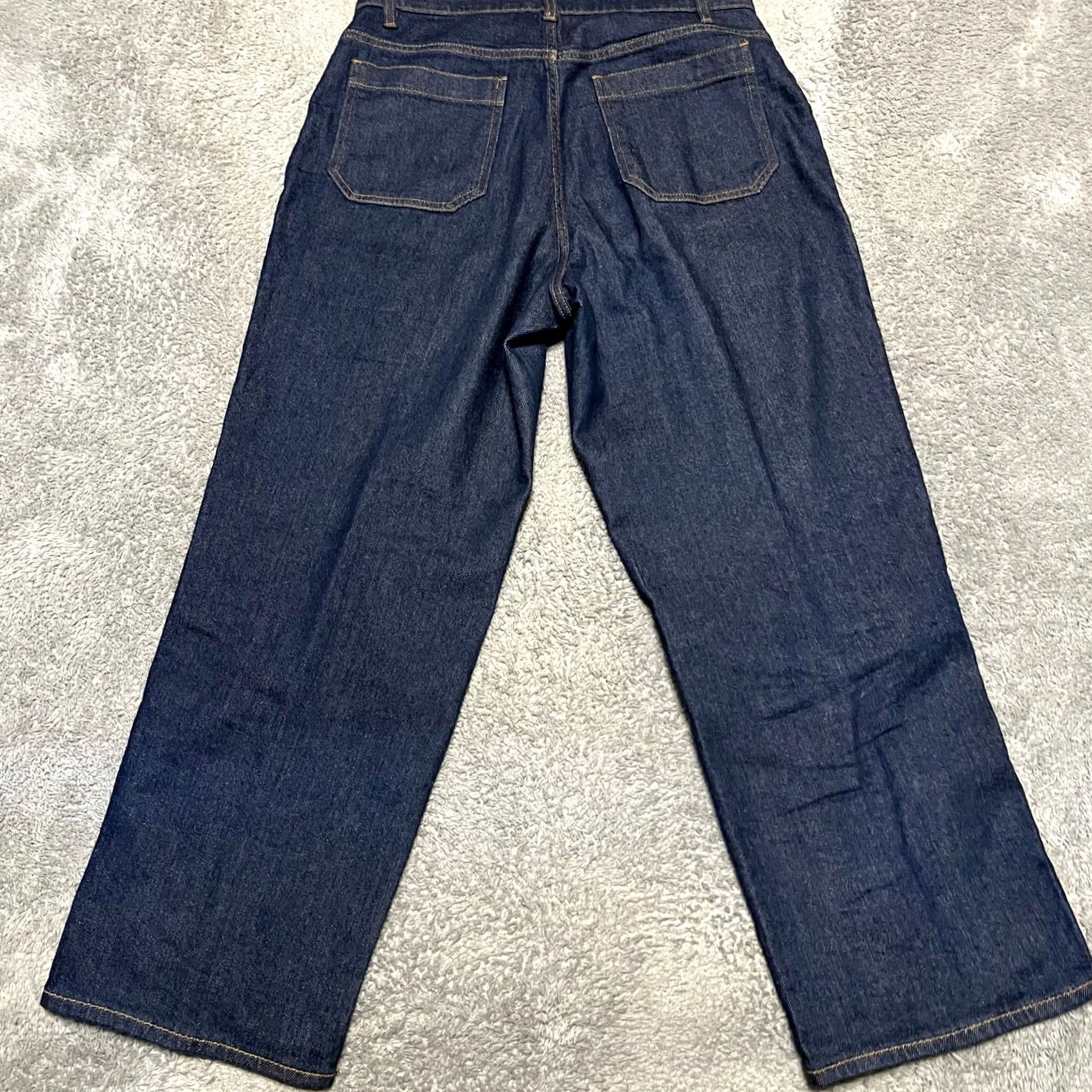 Lands' End Lands' End Jeans Womens 12 Utility Dark Wash Wide Leg Baggy Denim Jeans 33x27.5 Womens Mens? Size 34" / US 12 / IT 48 - 3 Thumbnail