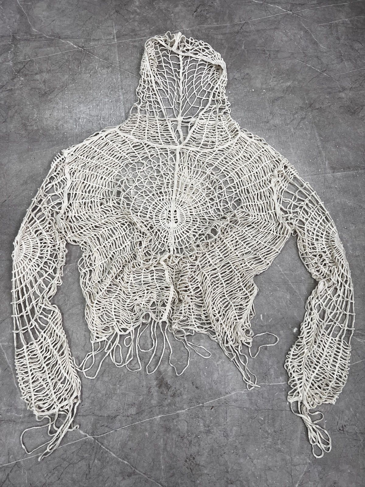 Japanese Brand Spider mesh top hoodie Jean Paul Gaultier style Size US L / EU 52-54 / 3 - 9 Thumbnail