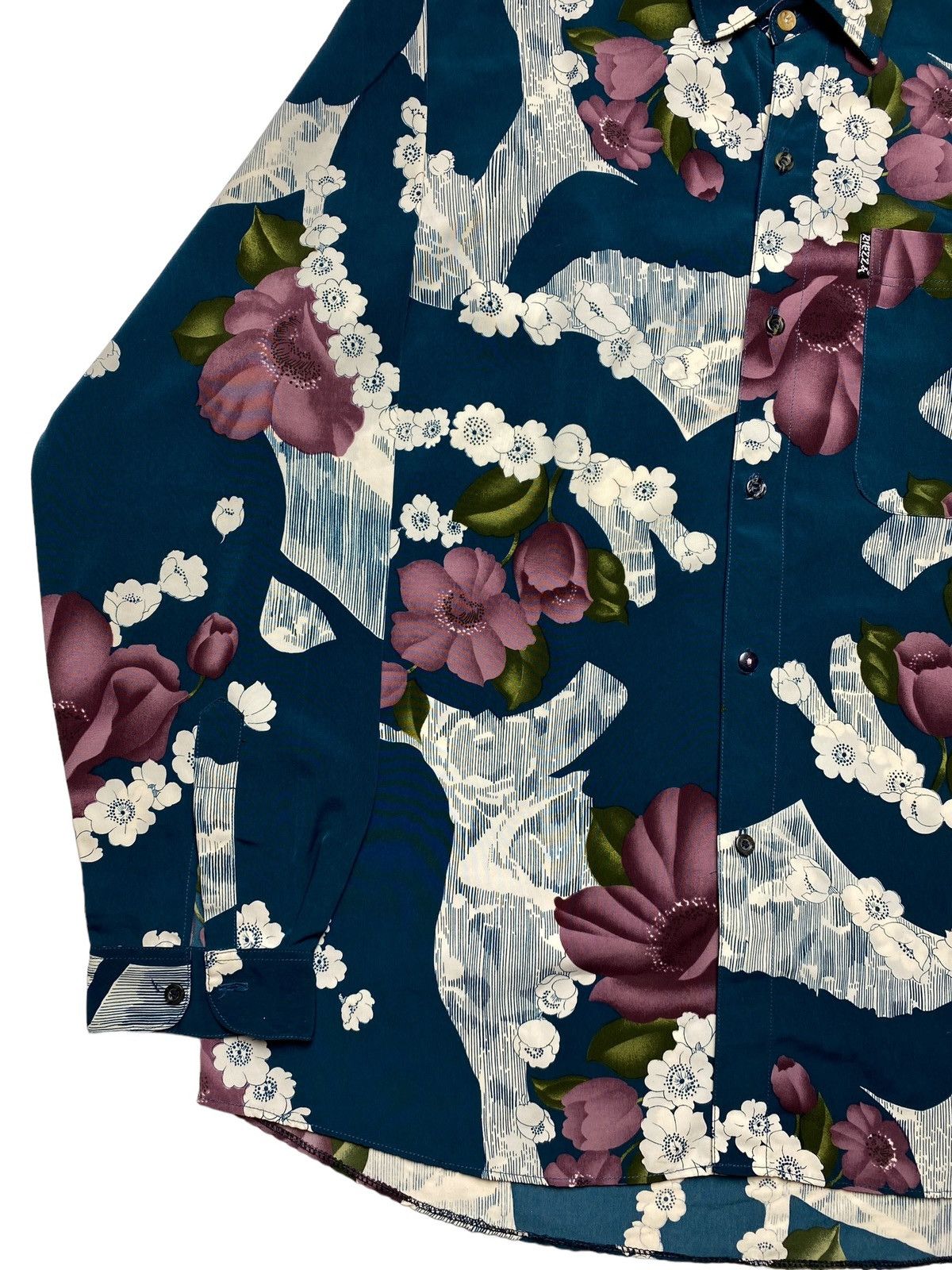 Japanese Brand 1990s Riezza - Floral Button Up Shirt Size US L / EU 52-54 / 3 - 3 Thumbnail