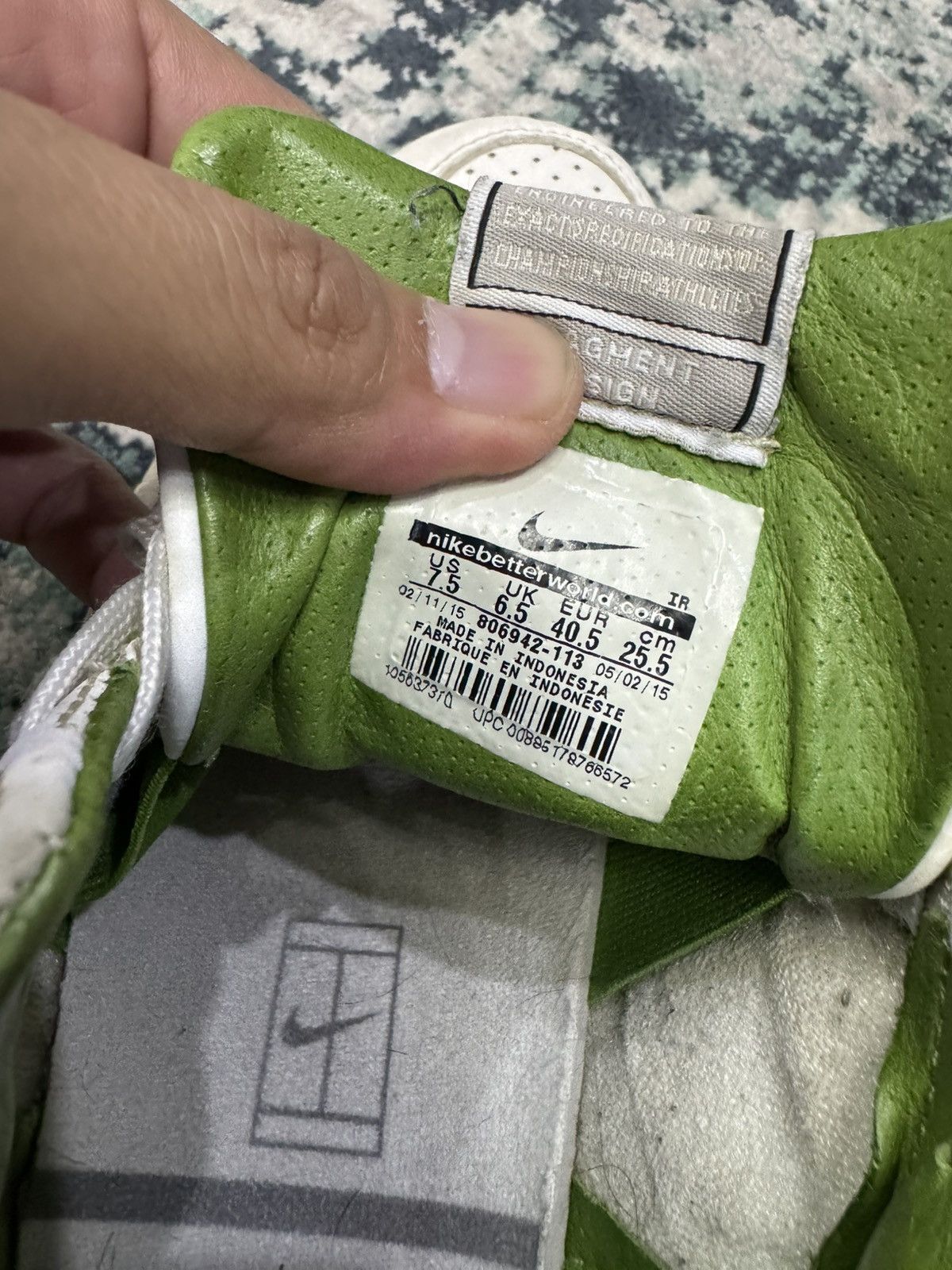 Nike 2005 NIKE AIR TRAINER 1 SP FRAGMENT WHITE CHLOROPHYLL SHOES Size US 7.5 / EU 40-41 - 8 Thumbnail