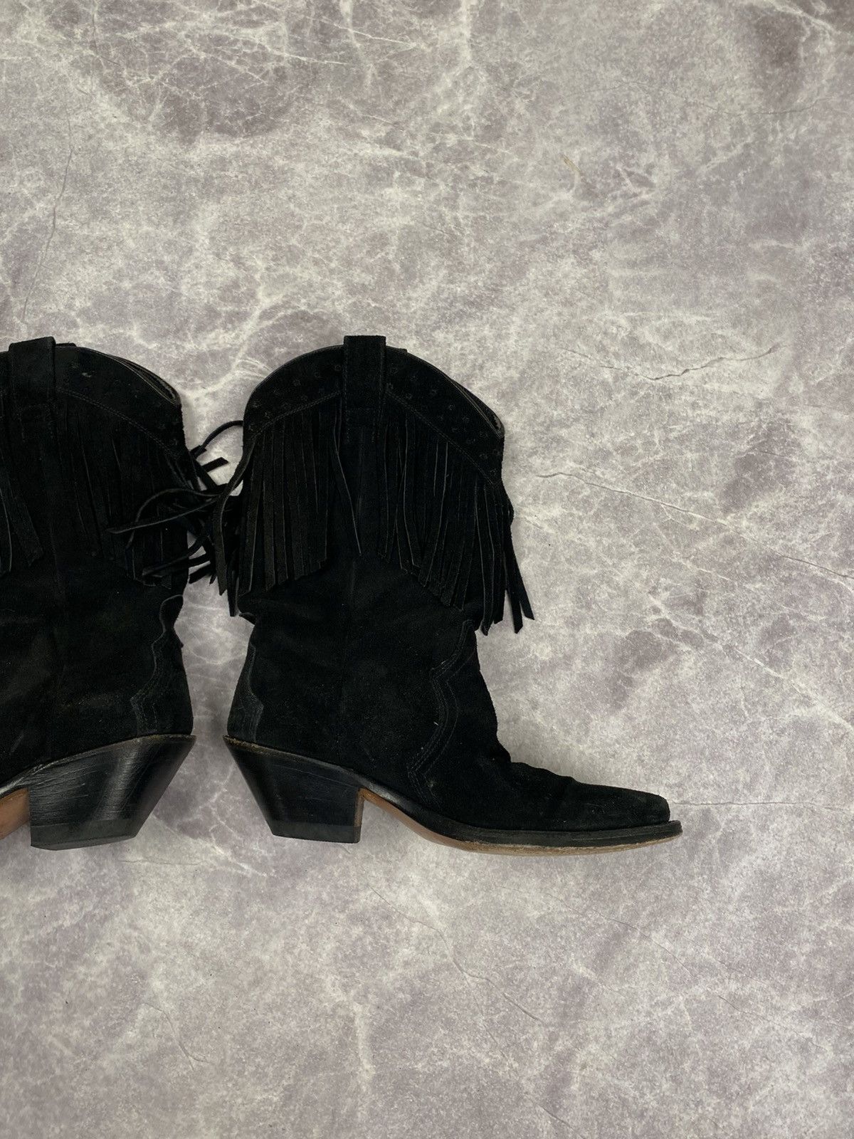 Sendra Sendra 17162 Gene Serraje Negro Suede Western Cowboy Boots Size US 6 / IT 36 - 6 Thumbnail
