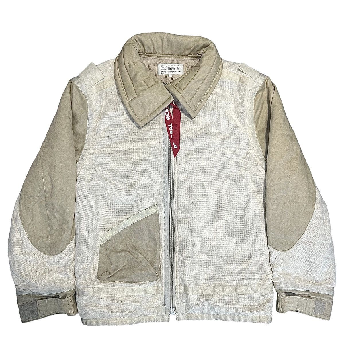 image of General Research 2001A/w Cotton Flight Jacket in Beige White, Men's (Size Large)