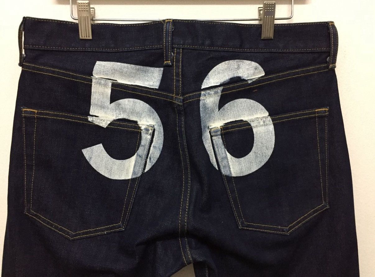 Comme des Garcons AD02 Junya Watanabe 56 Numeric printing Indigo denim Size US 33 - 3 Thumbnail