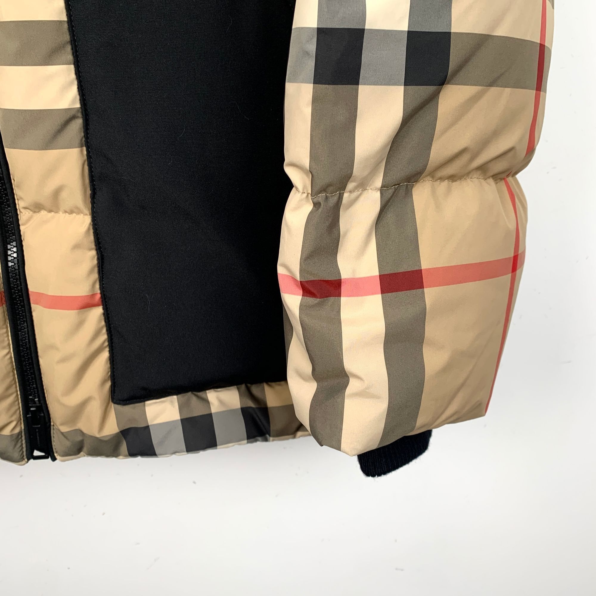 Burberry Burberry Mens Beige Classic Check Puffer Jacket With Detacha Size L / US 10 / IT 46 - 5 Thumbnail