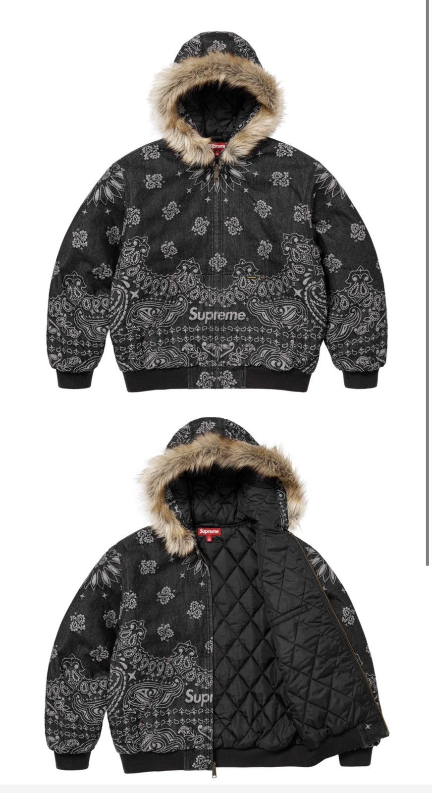 Supreme Supreme Bandana Jacquard Denim Jacket | Grailed