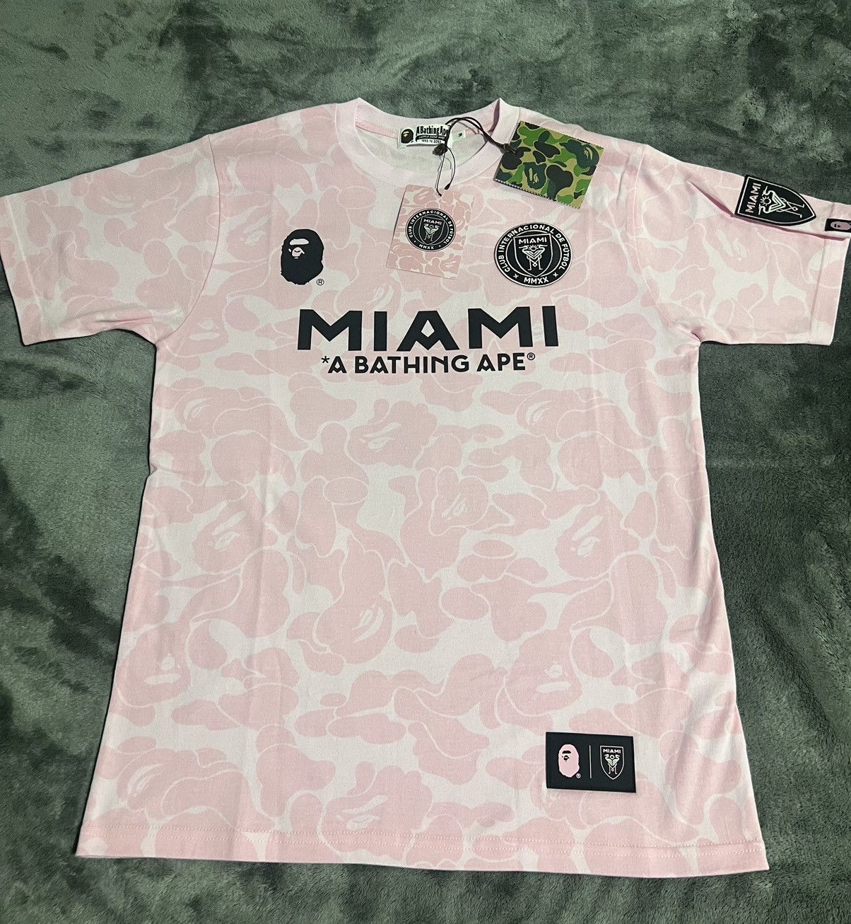 Bape BAPE x INTER MIAMI CF CAMO TEE | Grailed