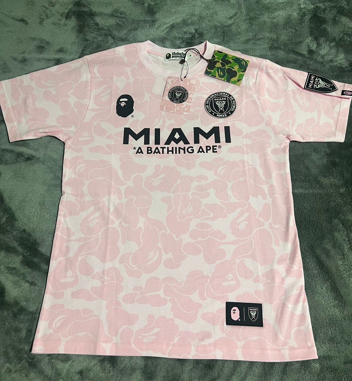 Bape BAPE x Inter Miami CF Camo Tee Pink | Grailed