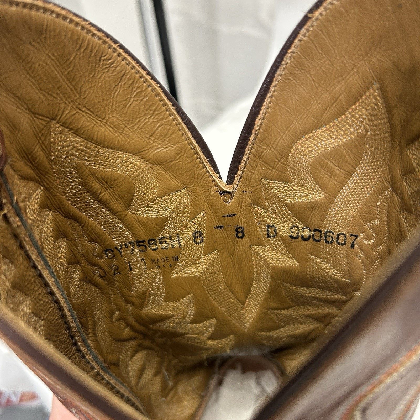 Lucchese Lucchese Shark Skin Square Toe Cowboy Boots “Brown” Size US 8 / EU 41 - 14 Thumbnail