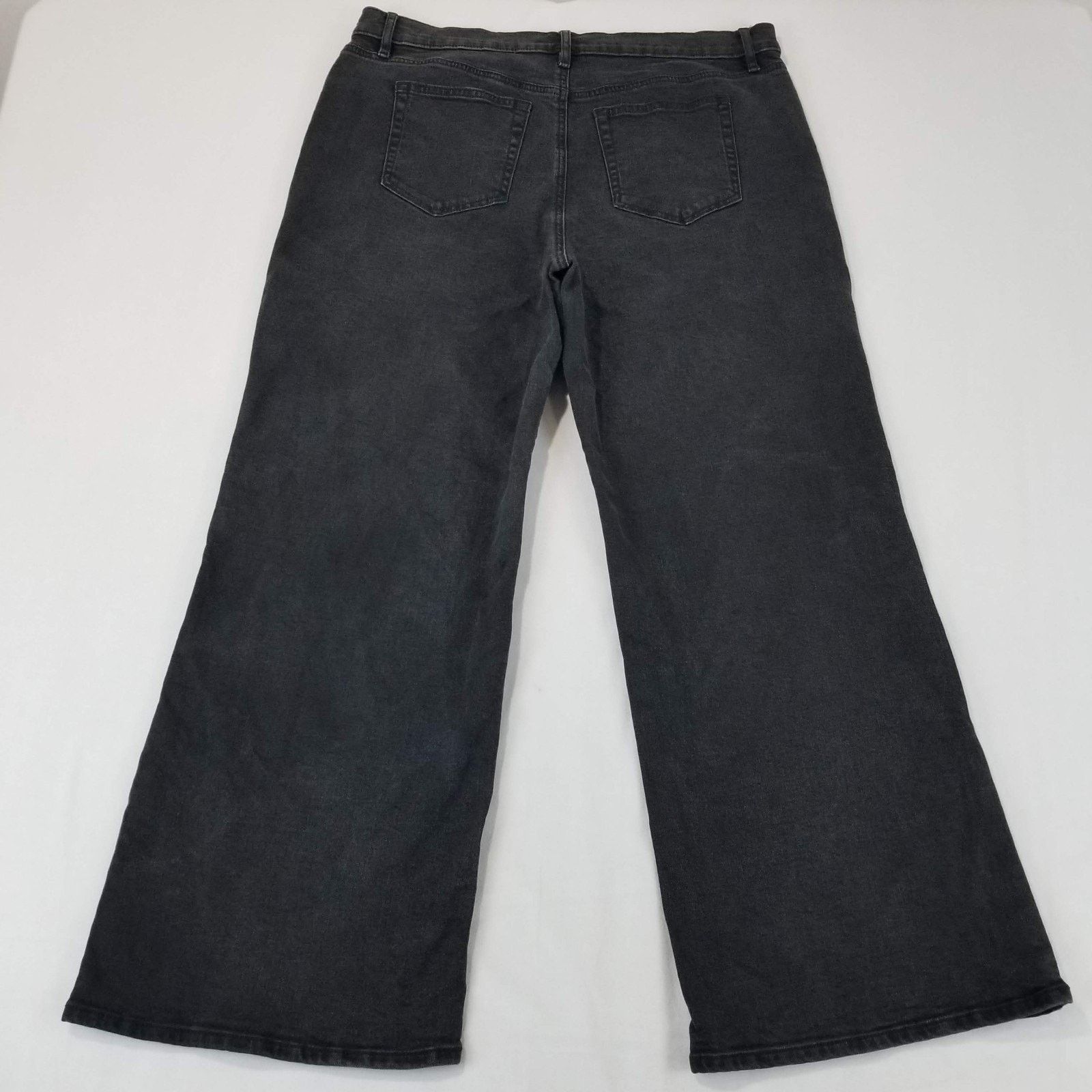Loft LOFT Jeans Size 32 14 Black Velvet Stripe Wide Leg Petite Size 36" / US 14 / IT 50 - 2 Thumbnail
