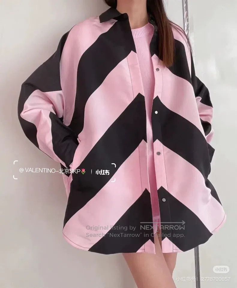 Valentino Valentino Pink and black color-blocked mulberry silk shirt Size XS / US 0-2 / IT 36-38 - 9 Thumbnail