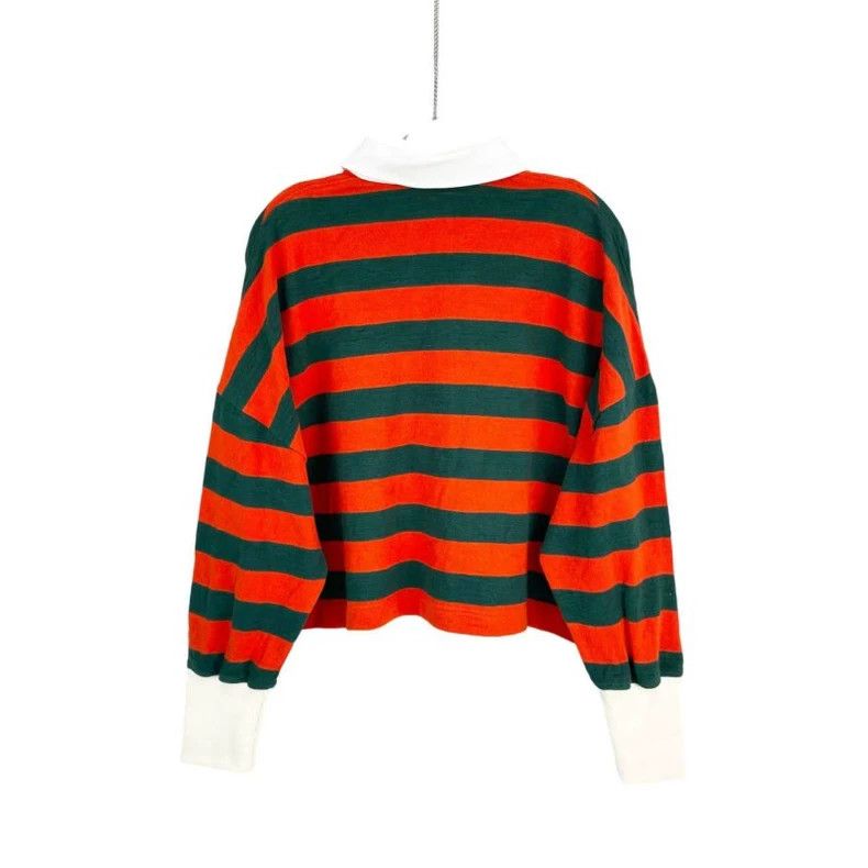 Loewe LOEWE Knitted sweater with red and green striped embroider Size XS / US 0-2 / IT 36-38 - 2 Thumbnail