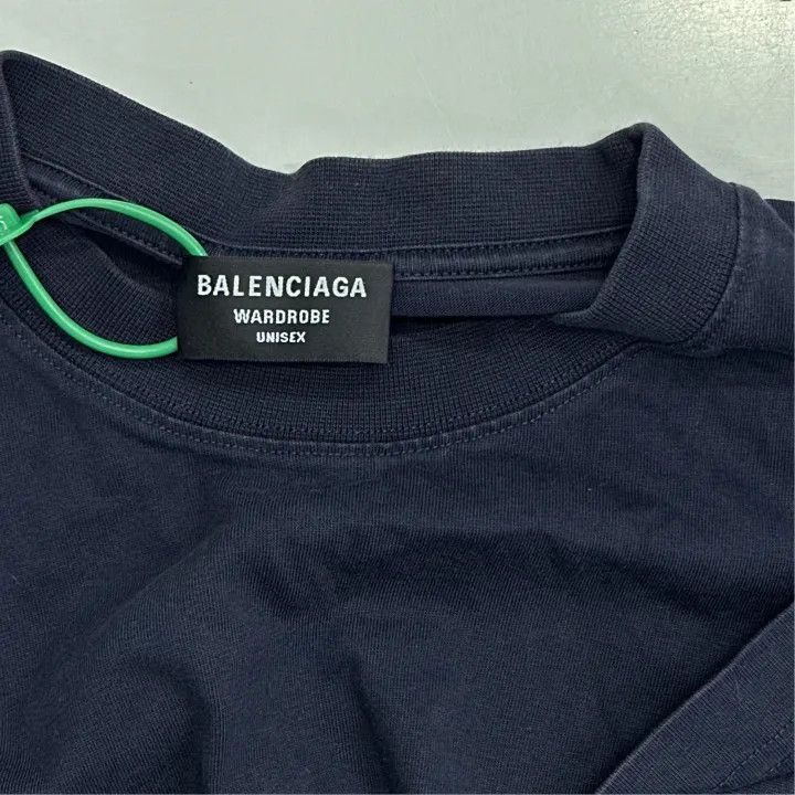 Balenciaga Balenciaga Balenciaga SS22 Logo Embroidered Blue TShirt -2 Size US L / EU 52-54 / 3 - 4 Thumbnail