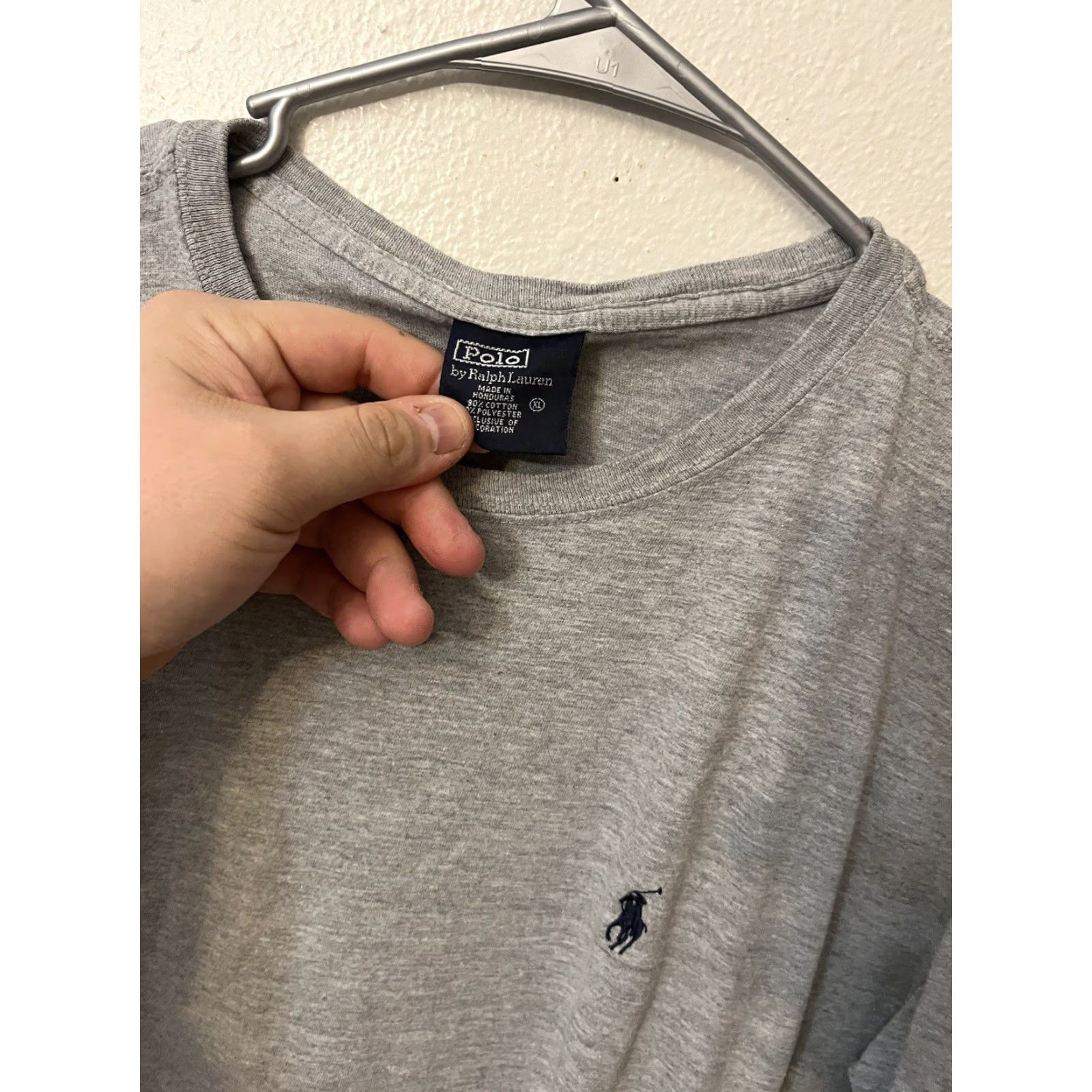 Polo Ralph Lauren Polo Ralph Lauren Gray Knit Long Sleeve Tee Shirt Mens XL Crew Neck Logo Classic Size US XL / EU 56 / 4 - 2 Thumbnail