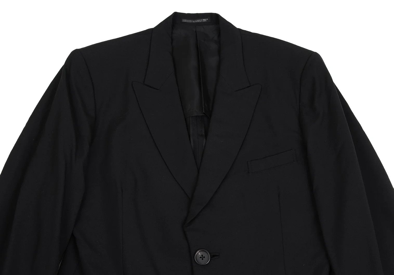 Yohji Yamamoto Yohji Yamamoto Wool Peak Lapel Jacket Size US M / EU 48-50 / 2 - 2 Thumbnail