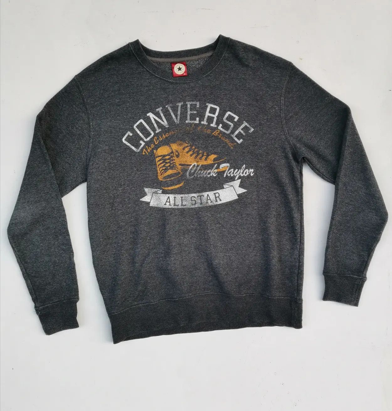 Converse Rare!!! Converse All Star Chuck Taylor Sweatshirt Size US M / EU 48-50 / 2 - 12 Thumbnail