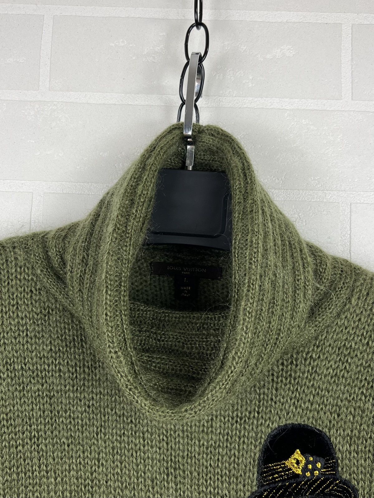 Louis Vuitton LOUIS VUITTON Sweater Turtleneck Mohair Knit Lady Big Logo Size L / US 10 / IT 46 - 9 Thumbnail