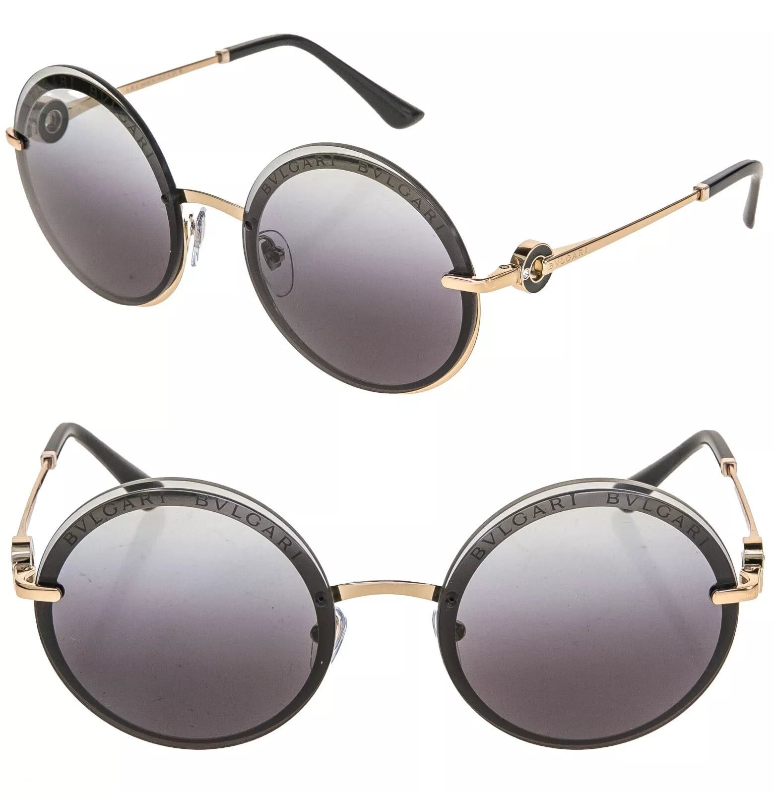 BVLGARI COIN Black Gradient Gold Jewel Logo BV6149B 6149