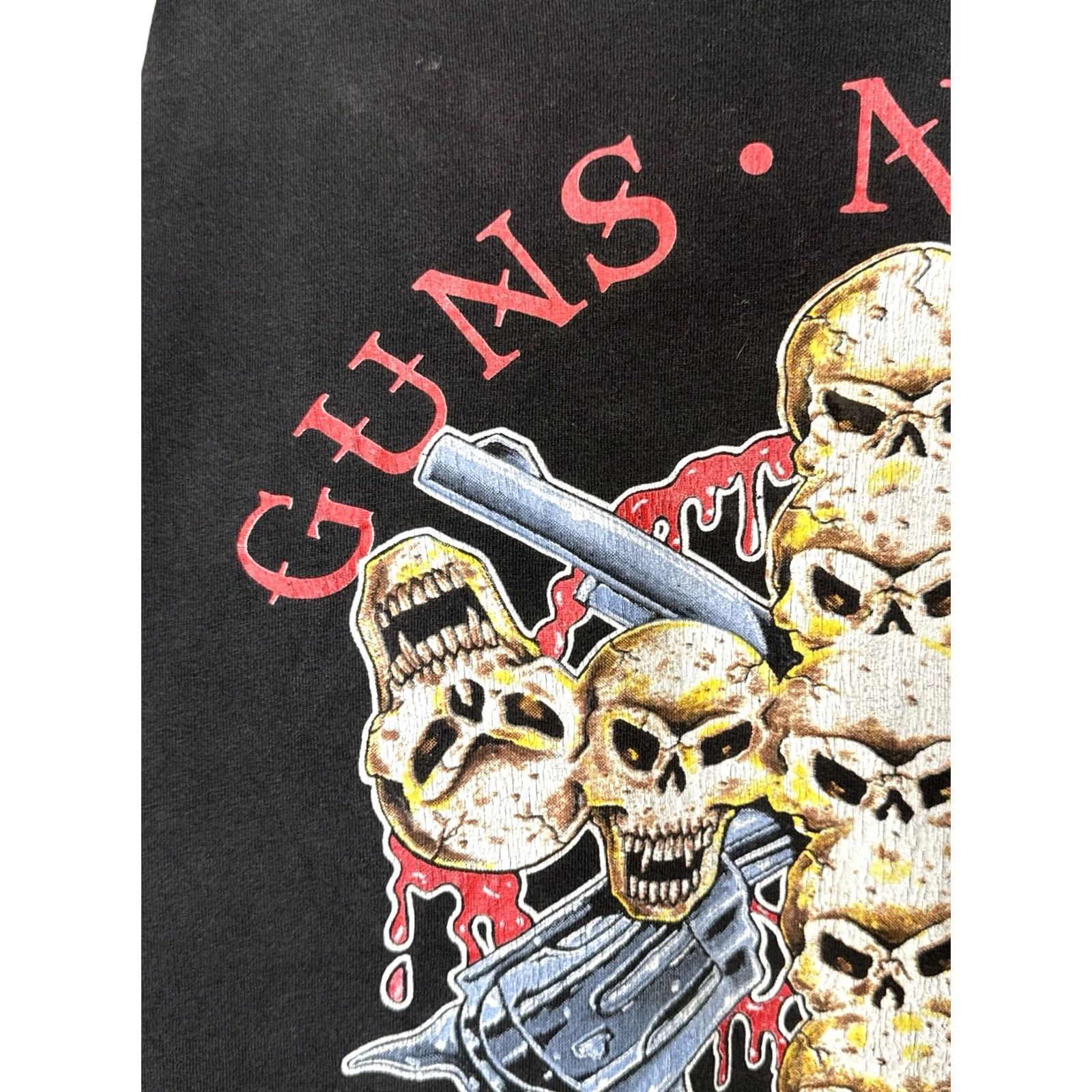 Vintage VINTAGE Guns N’ Roses Use Your Illusion Tour Brockum T Shirt XL Men's Black 90s Band Rock Rose Decade 1990s Size US XL / EU 56 / 4 - 5 Thumbnail