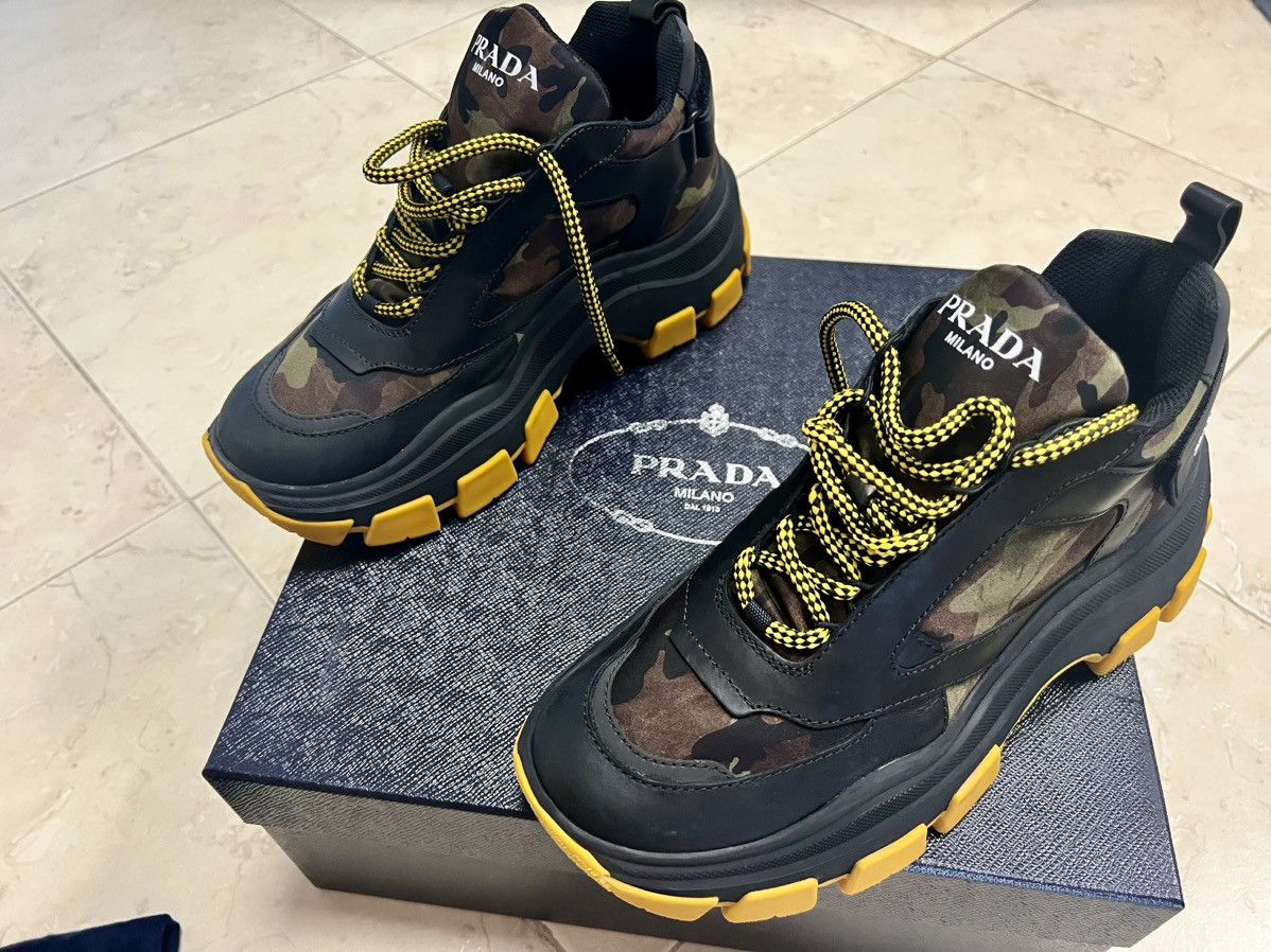 Prada PRADA PEGASUS SNEAKERS CAMO BLACK Size US 8 / EU 41 - 14 Thumbnail