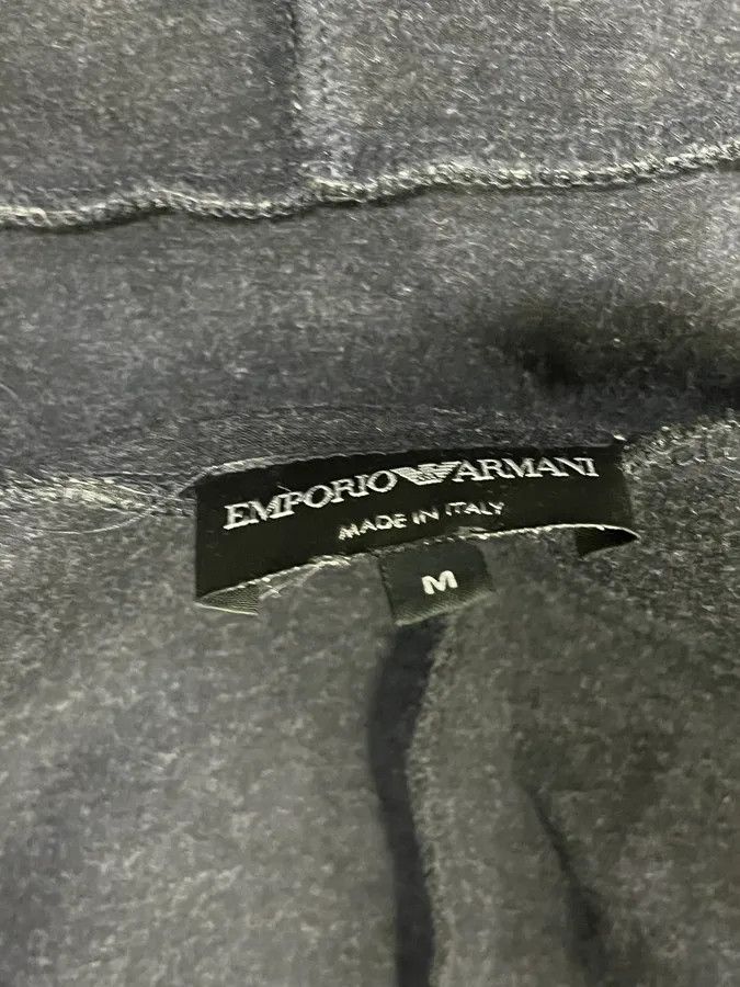 Emporio Armani 2000s Emporio Armani Grey Wool Hodded Vest Jacket Size US S / EU 44-46 / 1 - 10 Thumbnail