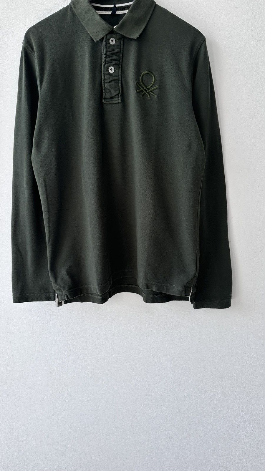 United Colors Of Benetton United Colors of Benetton Long Sleeve Polo Shirt XL Big Logo Size US XL / EU 56 / 4 - 5 Thumbnail