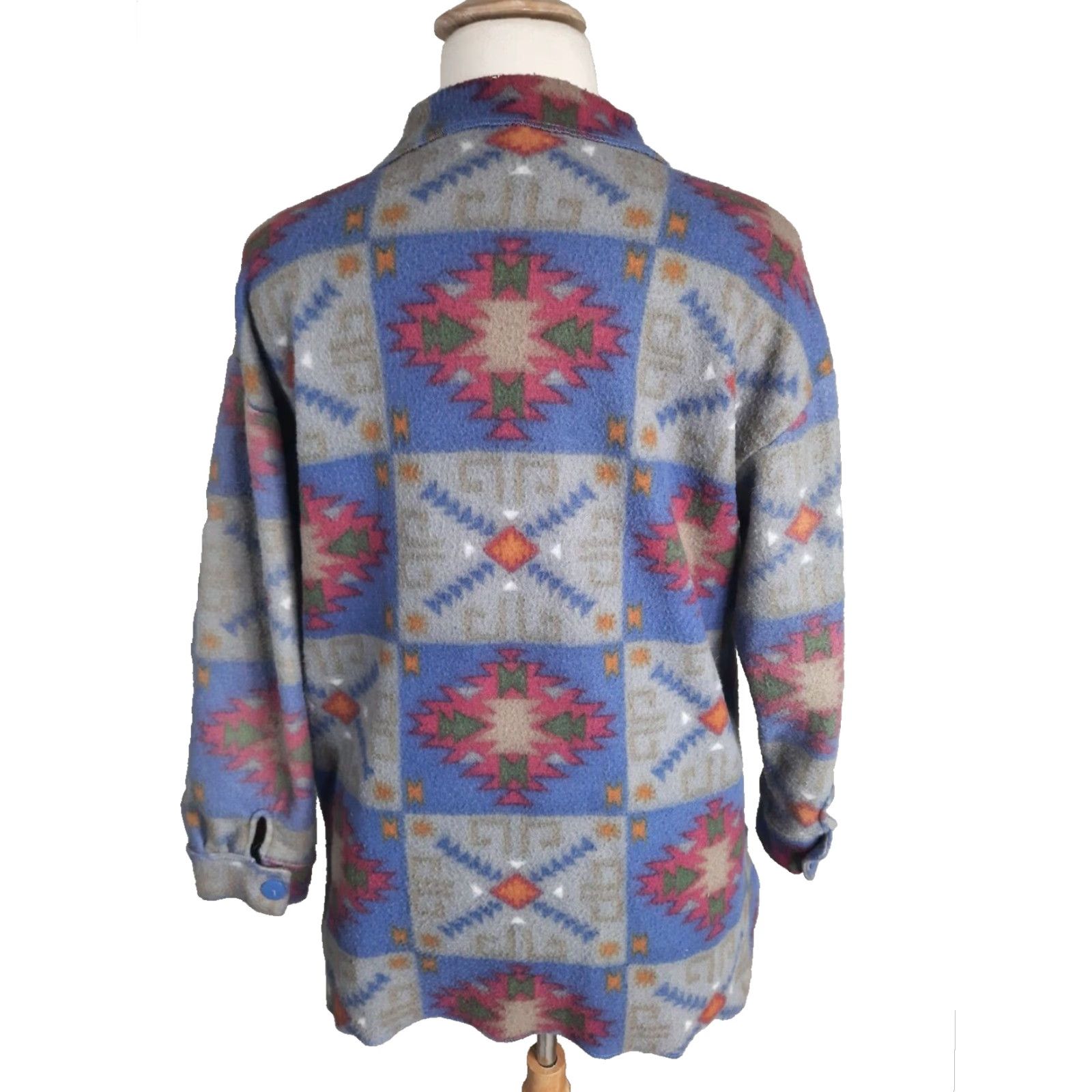 Vintage VINTAGE Honors Aztec Southwestern Cardigan Jacket Coat Geometric Fleece 1X XL Women Men’s? (Note: cannot add new info) Size XL / US 12-14 / IT 48-50 - 4 Thumbnail