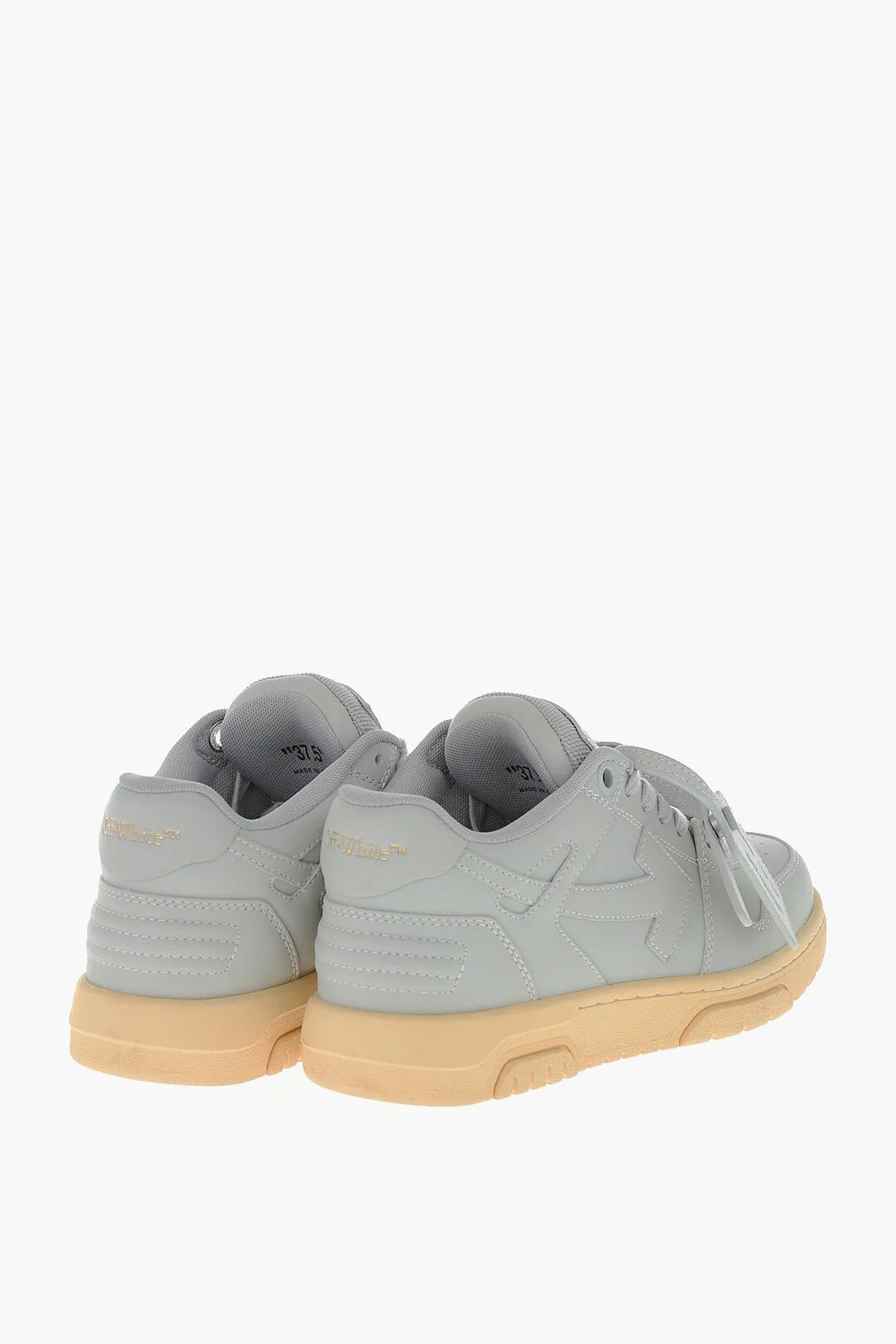 Off-White og1mm0426 Leather Low-Top Sneakers in Grey Size US 8 / EU 41 - 2 Thumbnail