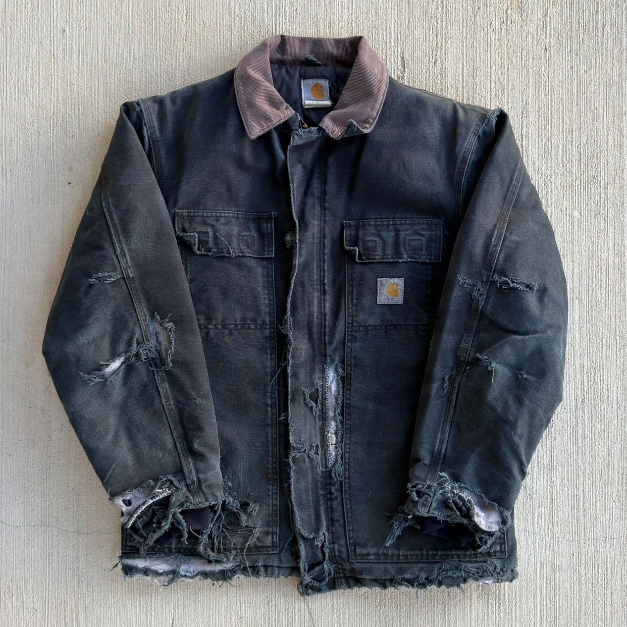 Carhartt × Vintage Carhartt C03 faded black arctic work wear jacket Size US M / EU 48-50 / 2 - 9 Thumbnail