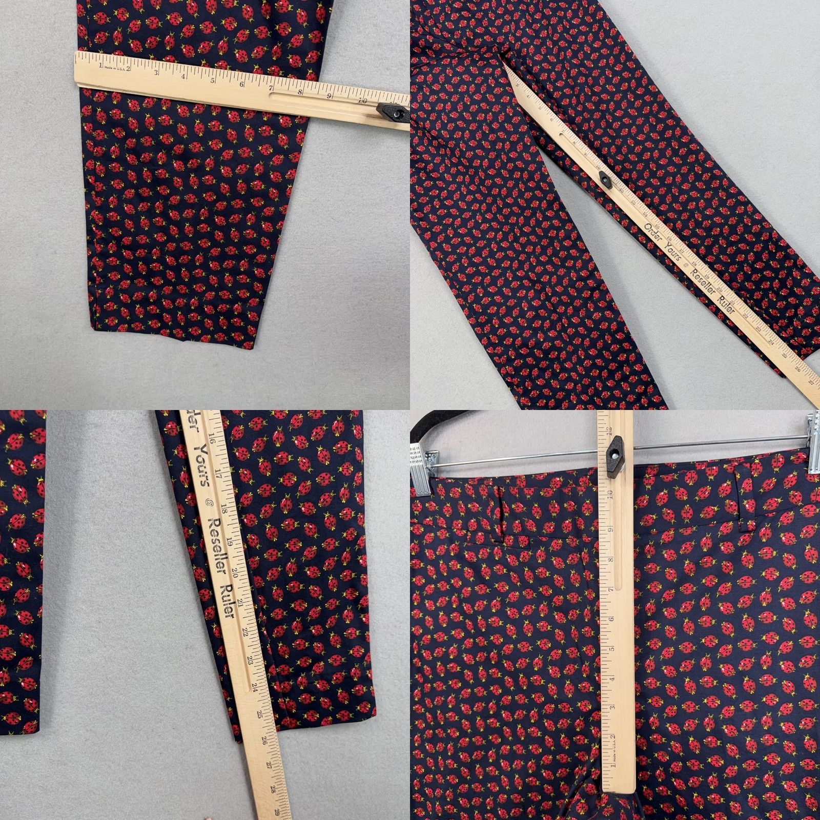 Talbots Talbots Pants Womens 8 Blue Ladybug Print Ankle Straight Cotton Stretch Casual Business Womens Boys? Size 30" / US 8 / IT 44 - 9 Thumbnail