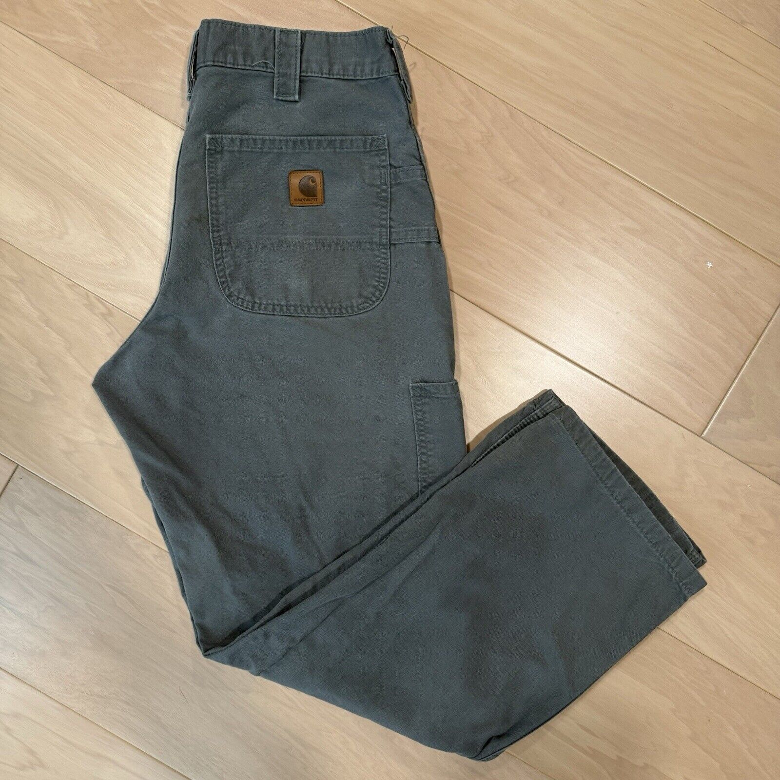 Carhartt × Vintage Vintage Carhartt Pants 32 Green Workwear Carpenters Single Size US 32 / EU 48 - 2 Thumbnail