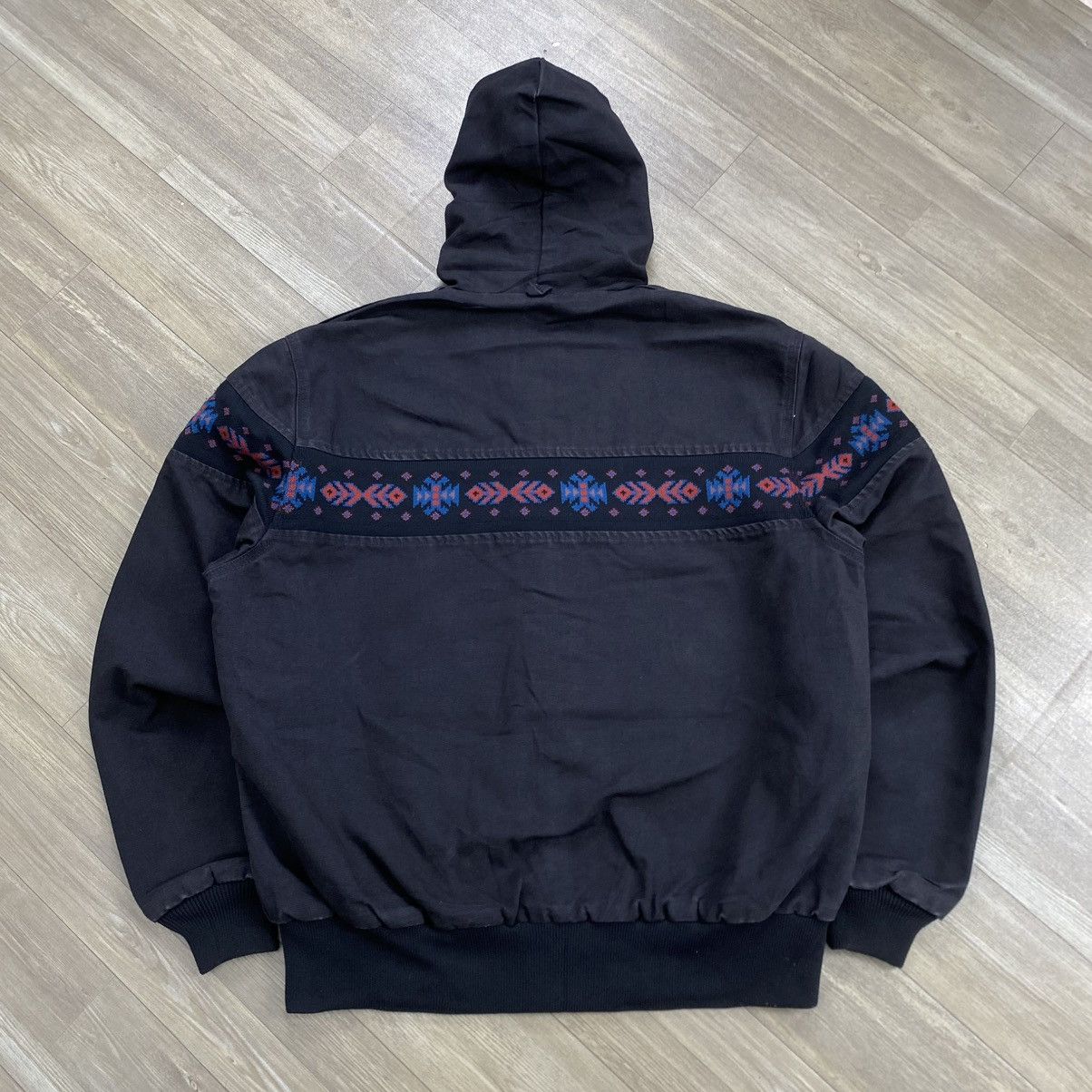 Carhartt Vintage 90s Carhartt Aztec USA J0005 Active Hooded Jacket Size US L / EU 52-54 / 3 - 16 Thumbnail