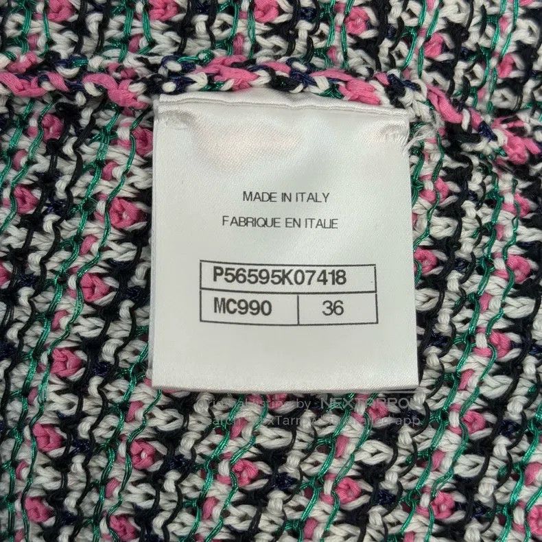 Chanel Chanel Black and pink striped classic logo knitwear sweate Size XS / US 0-2 / IT 36-38 - 6 Thumbnail