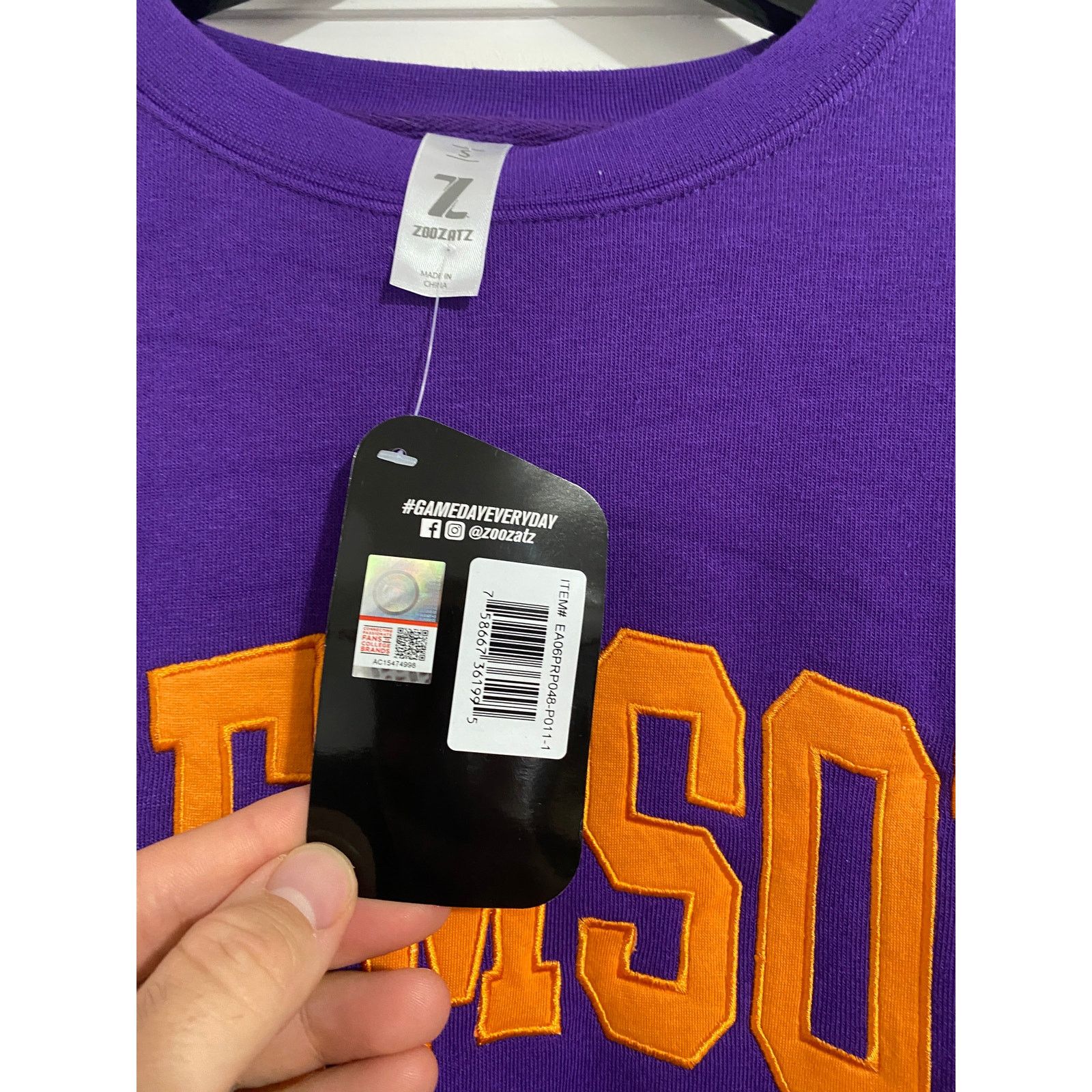 NCAA NWT Clemson Tigers Crewneck Sweatshirt Adult Size Small Size US S / EU 44-46 / 1 - 4 Thumbnail