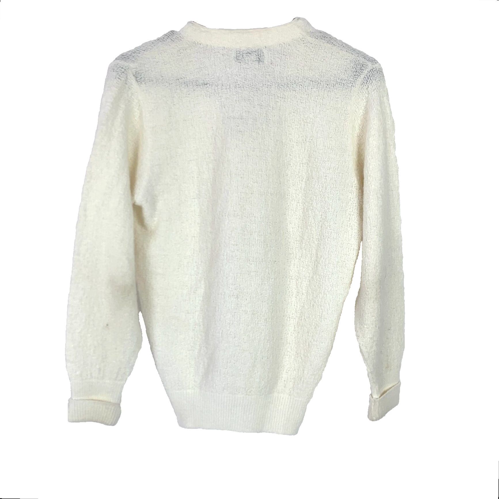 Vintage VINTAGE Lilly Dache Cream Boucle Womens Cardigan Sweater Small USA Acrylic Size M / US 6-8 / IT 42-44 - 4 Thumbnail