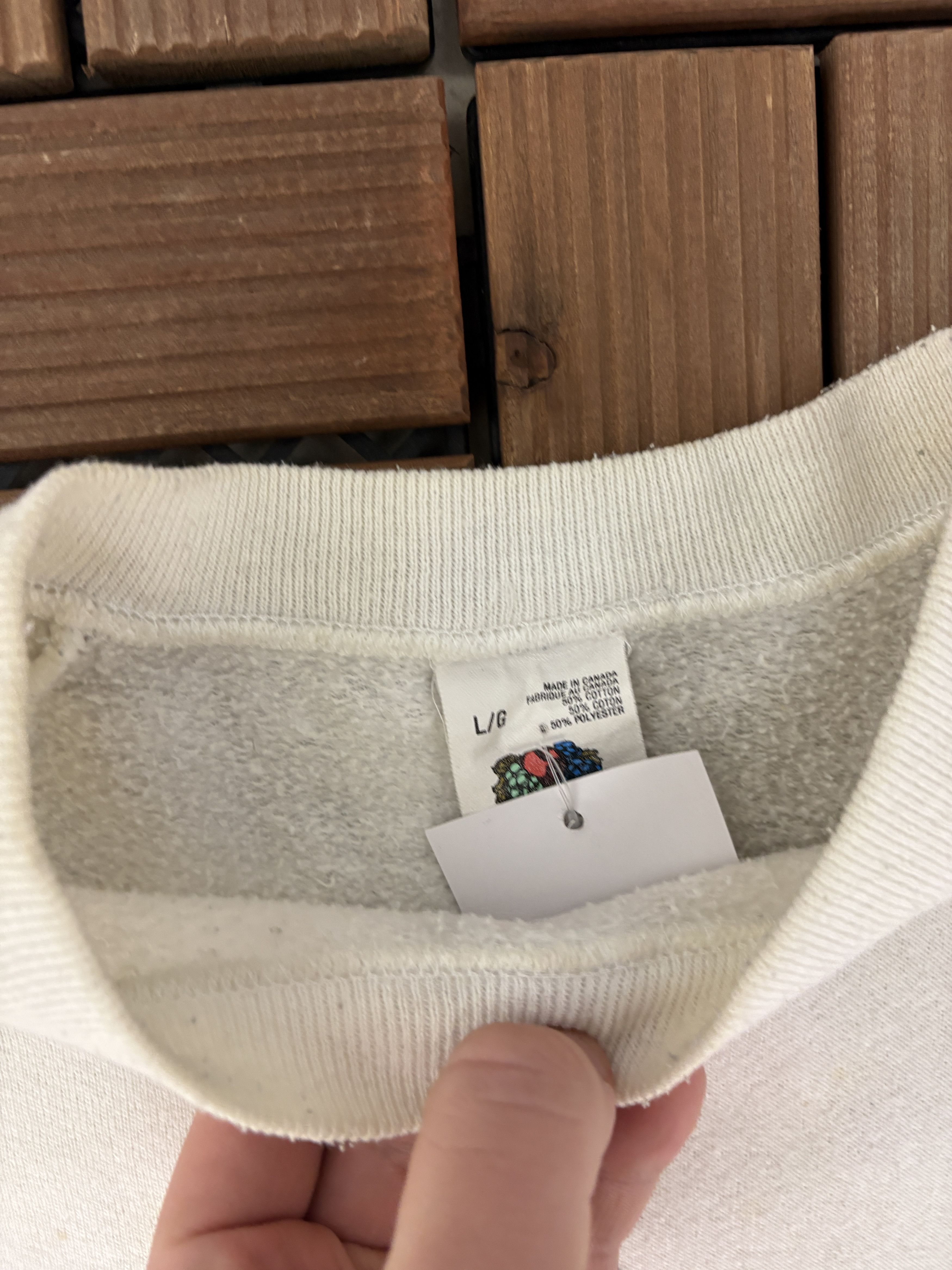 Vintage Owen Sound Platers Vintage White Crewneck Sweater Size US L / EU 52-54 / 3 - 6 Thumbnail