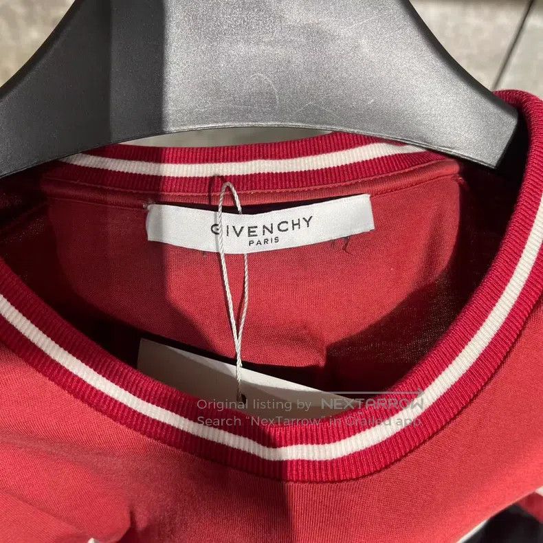 Givenchy Givenchy Black and Red Embroidered Logo Short Sleeve Size US M / EU 48-50 / 2 - 4 Thumbnail