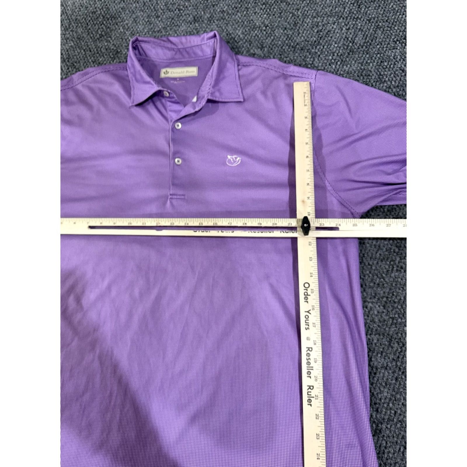 Vintage Donald Ross Polo Shirt Mens XL Purple Gingham Short Sleeve Golf Performance Knit Size US XL / EU 56 / 4 - 7 Thumbnail