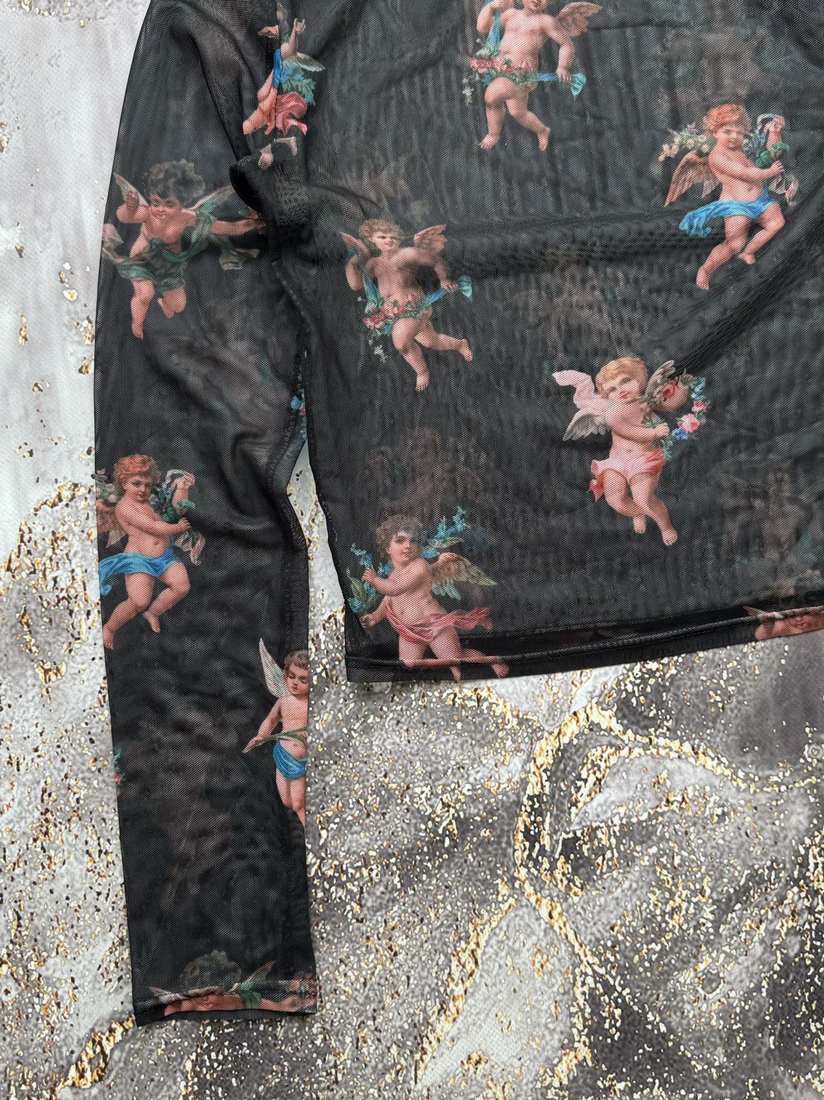 Vintage Vintage Mesh Printed Crop Long Sleeve Gaultier Style Size S / US 4 / IT 40 - 7 Thumbnail