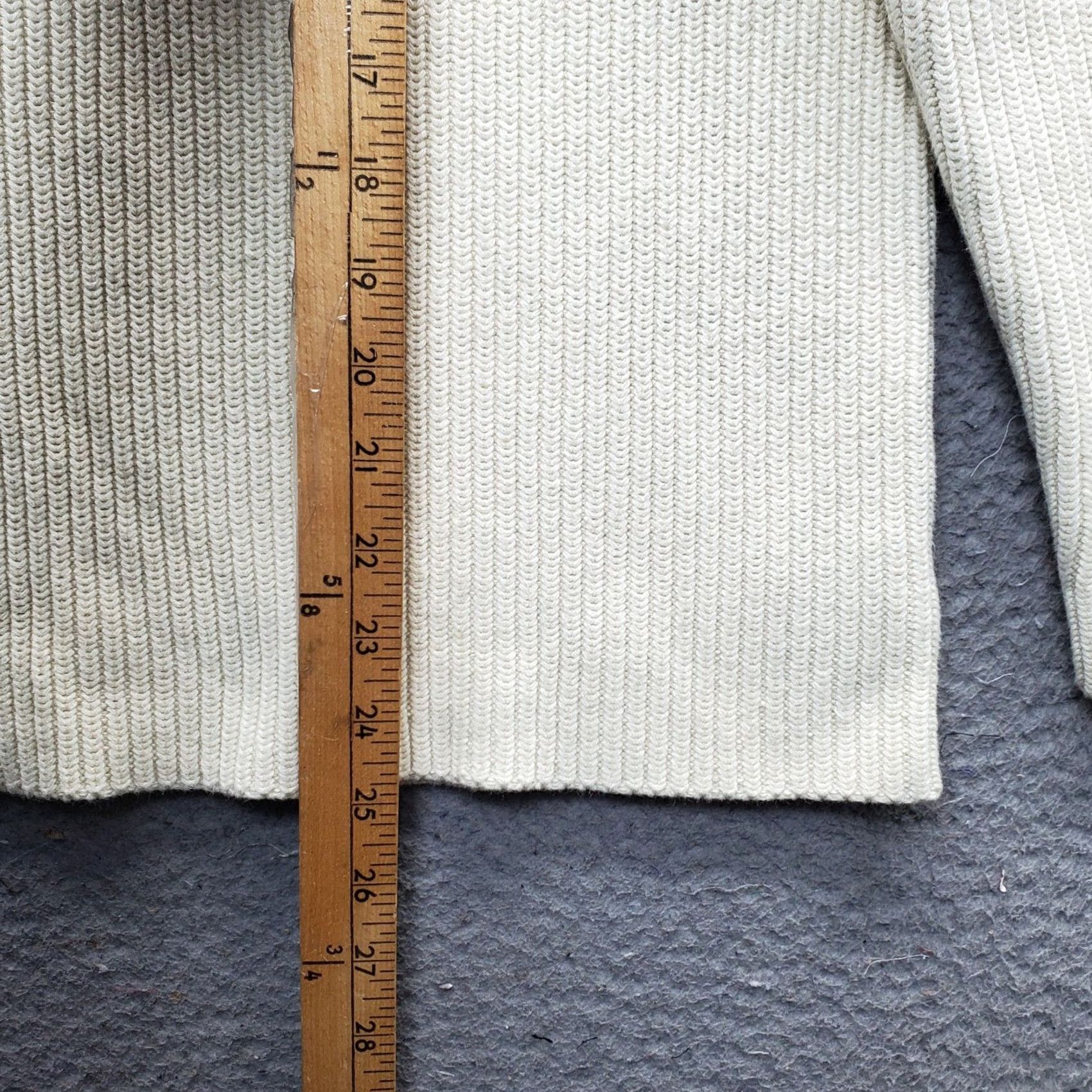 Ralph Lauren Lauren Ralph Lauren Sweater Womens L Tan Chunky-Knit Split Cowl Neck 1/4 Button Size L / US 10 / IT 46 - 3 Thumbnail