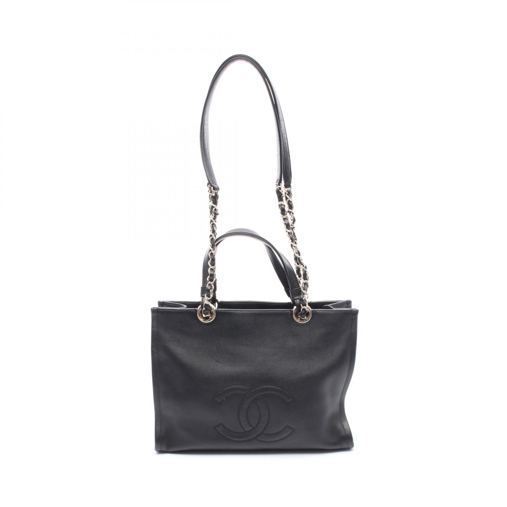 Chanel Chanel Coco Mark Leather Shoulder Bag Leather Shoulder Bag Ap3129 in Black, Women's