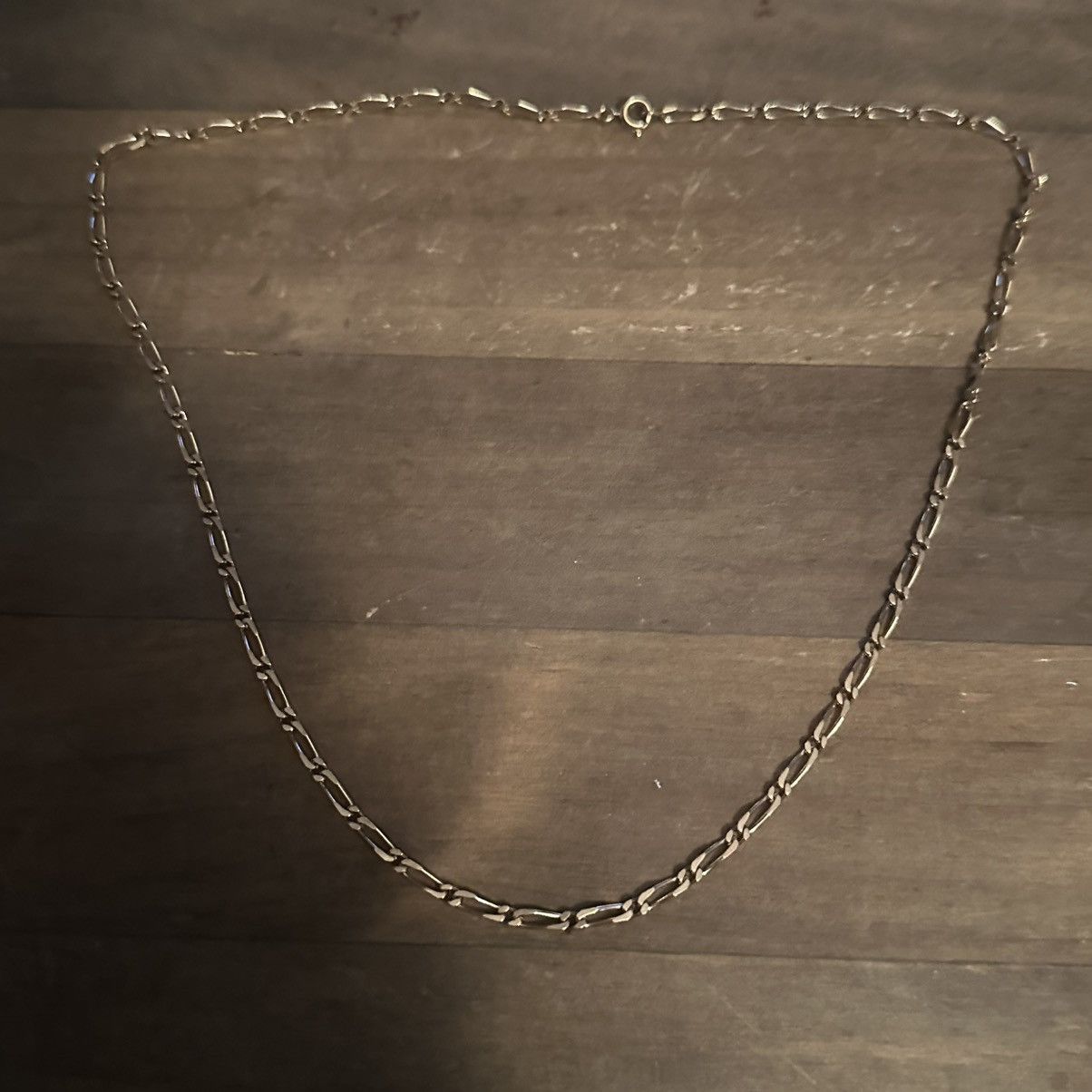 Vintage Vintage gold tone figaro chain necklace Size ONE SIZE - 2 Thumbnail