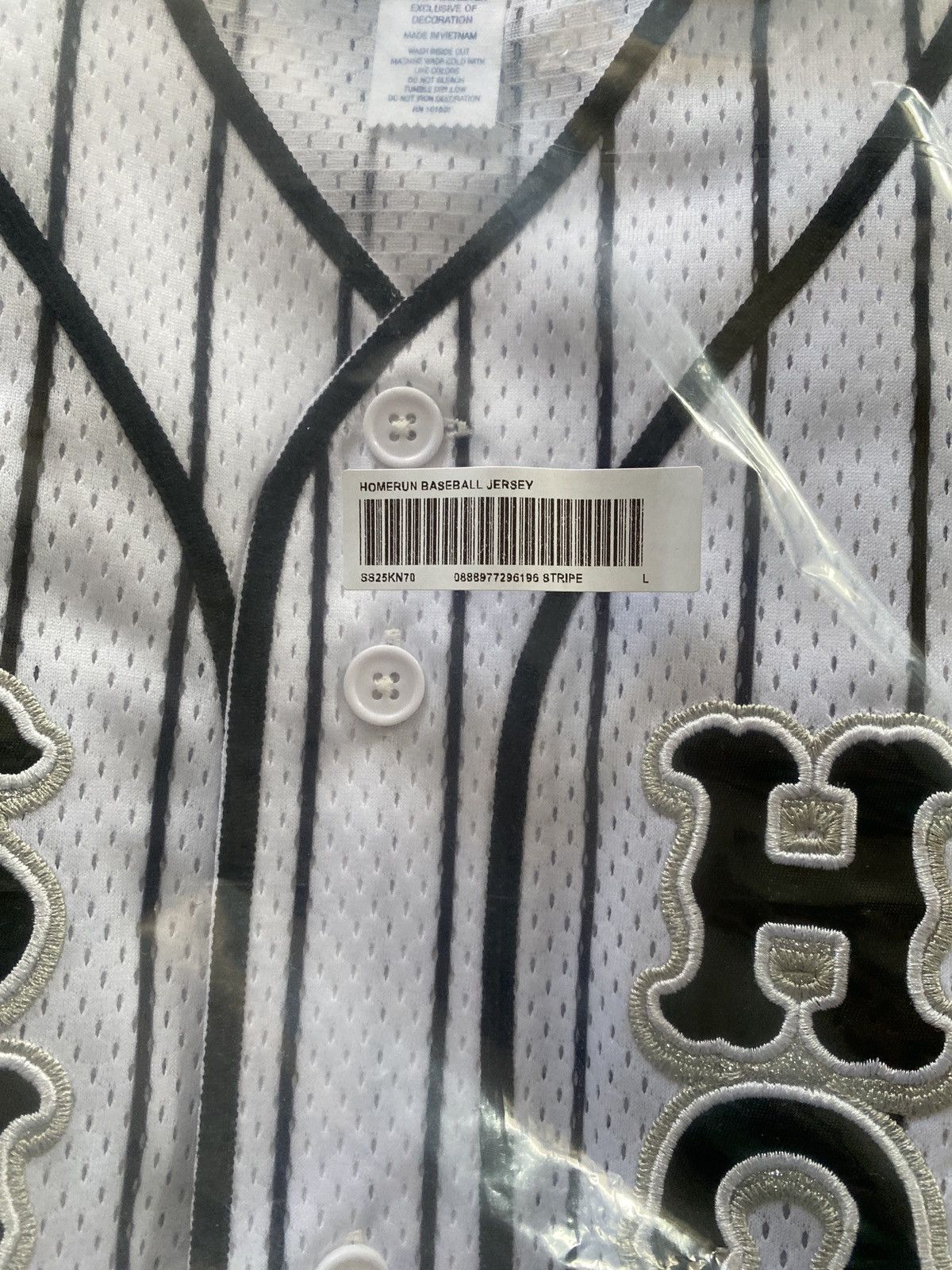 Supreme Supreme SS25 Homerun Baseball Jersey Stripe LARGE Size US L / EU 52-54 / 3 - 5 Thumbnail