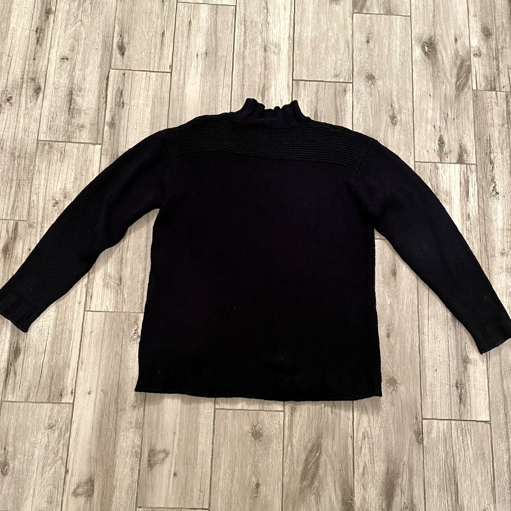 Ralph Lauren Lauren Ralph Lauren Navy Blue Knit Mock Neck Nautical Anchor Sweater Large Size L / US 10 / IT 46 - 7 Thumbnail