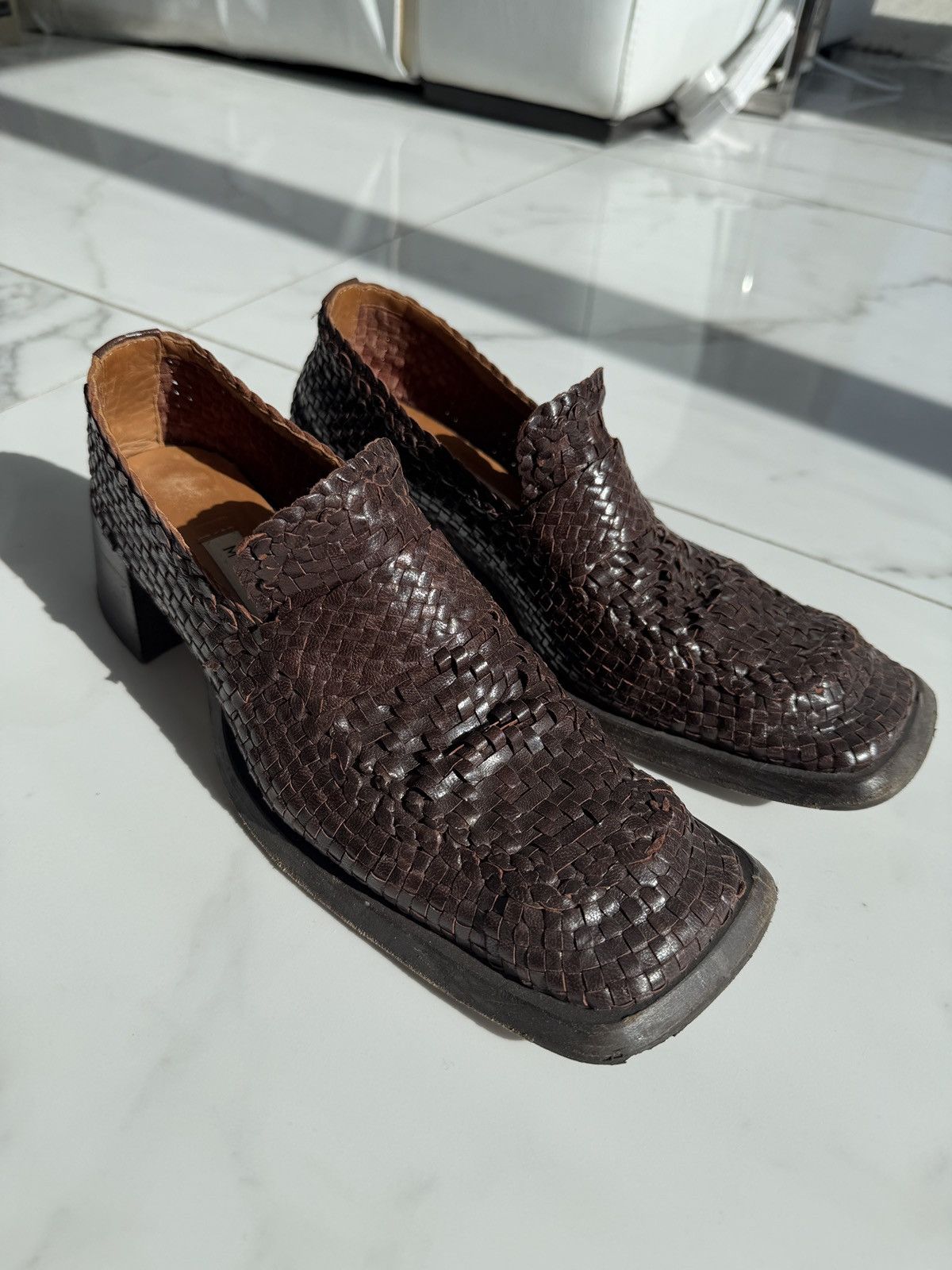 Miista Miista Ligia Brown Woven Loafers Size US 9 / IT 39 - 2 Thumbnail