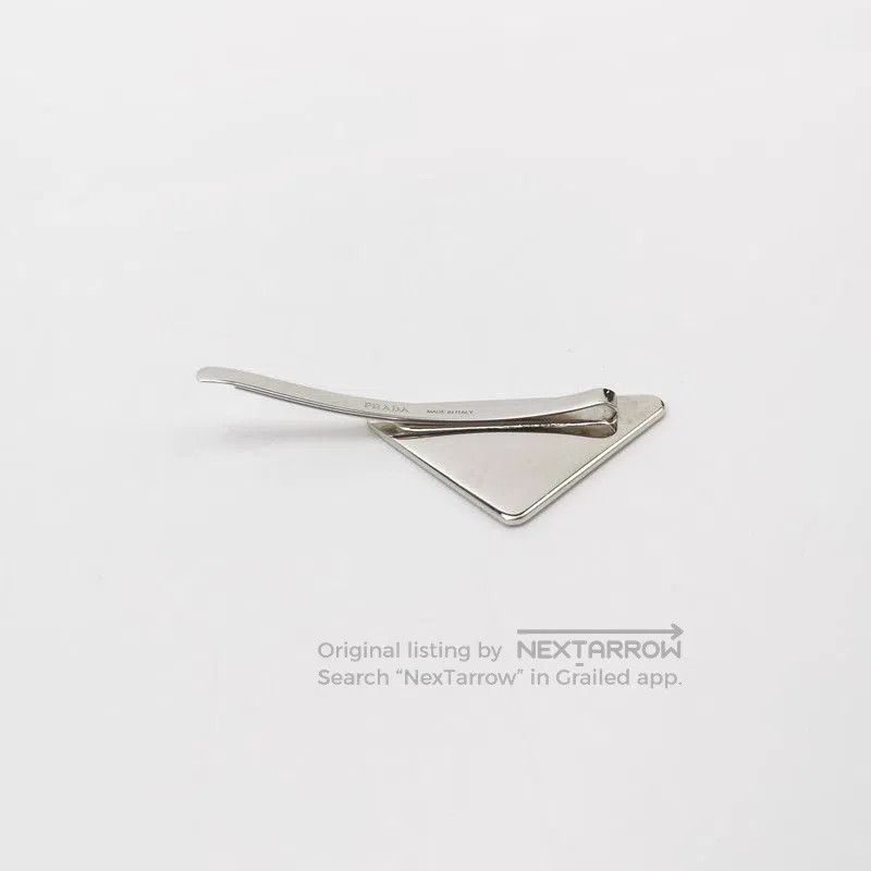 Prada Prada Triangular Logo Hairpin. Size ONE SIZE - 3 Thumbnail